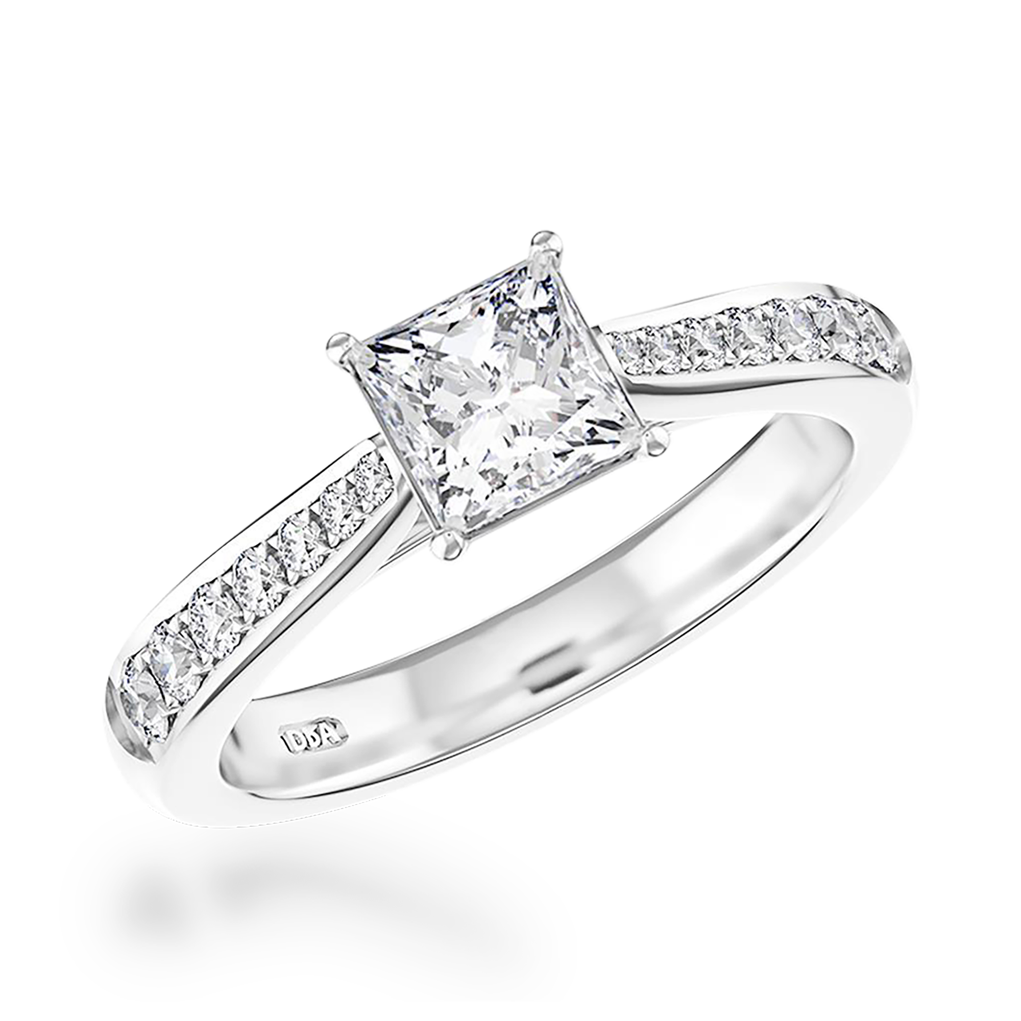 Duchess 0.72ct Diamond Solitaire Ring Princess Cut, Claw Set_1