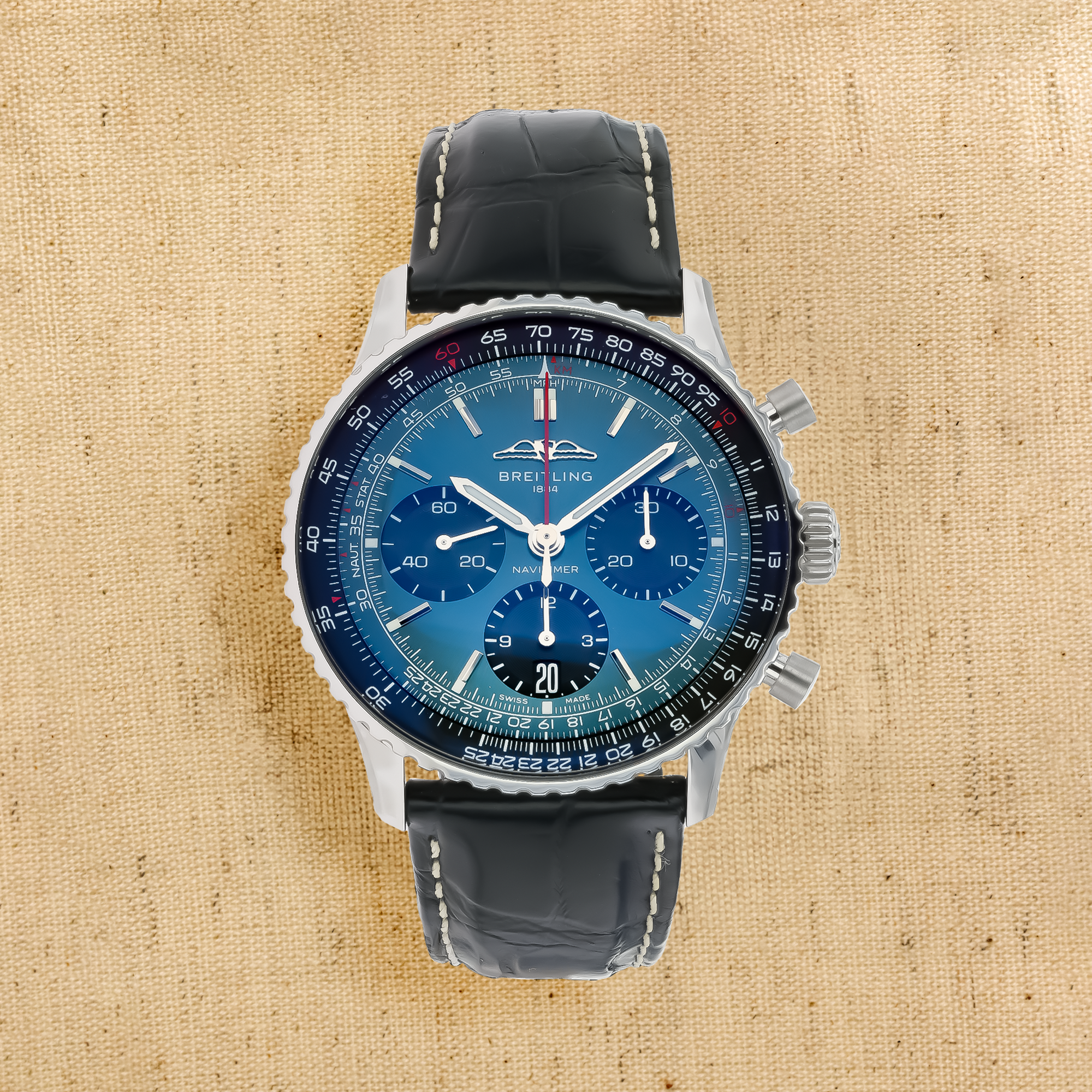 Pre-owned Breitling Navitimer B01 Chronograph 41 41mm, Blue Dial, Baton Numerals_1