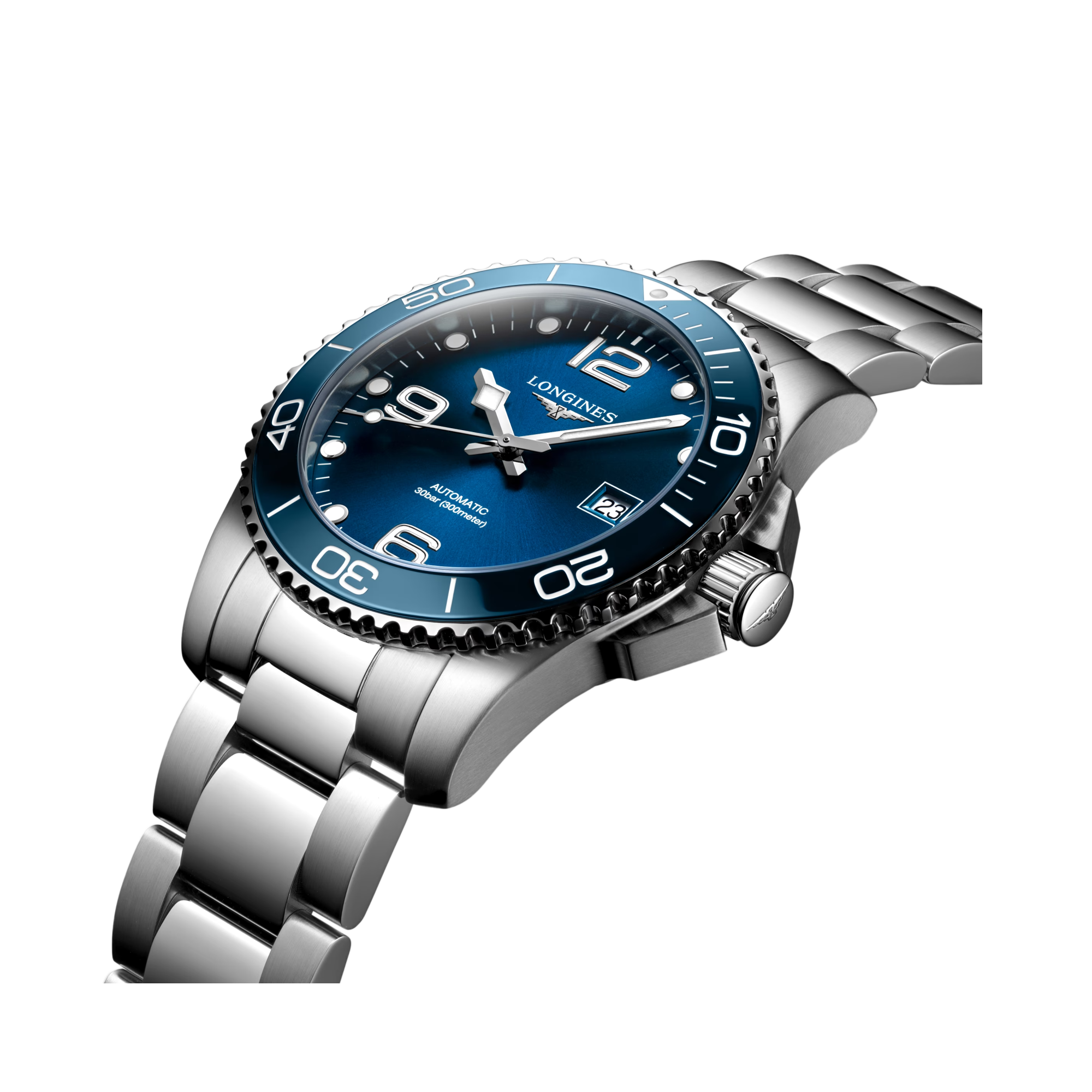 Longines HydroConquest 41mm, Blue Dial, Arabic/Baton Numerals_2