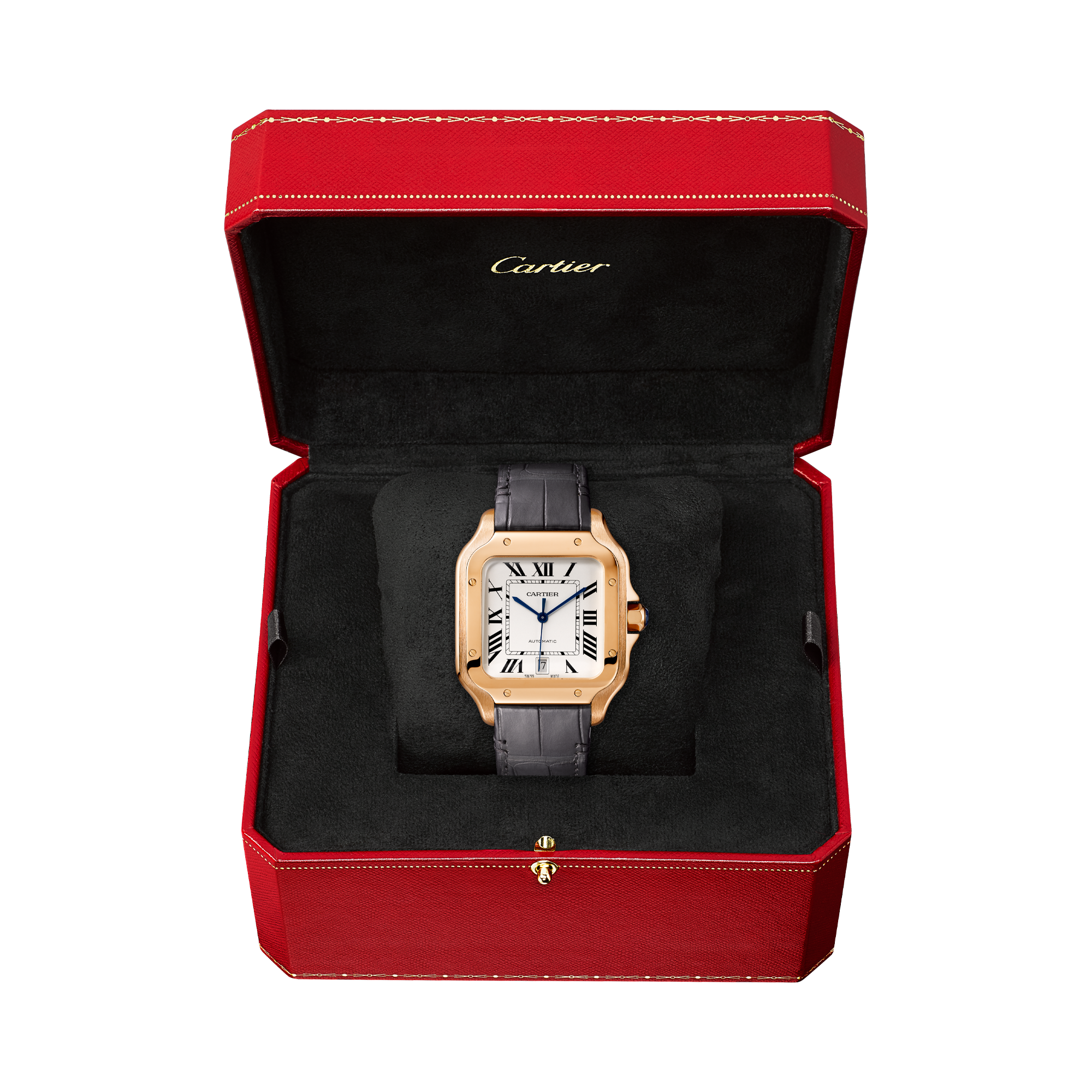 Cartier Santos de Cartier 39.8mm, Silver Dial, Roman Numeral_6