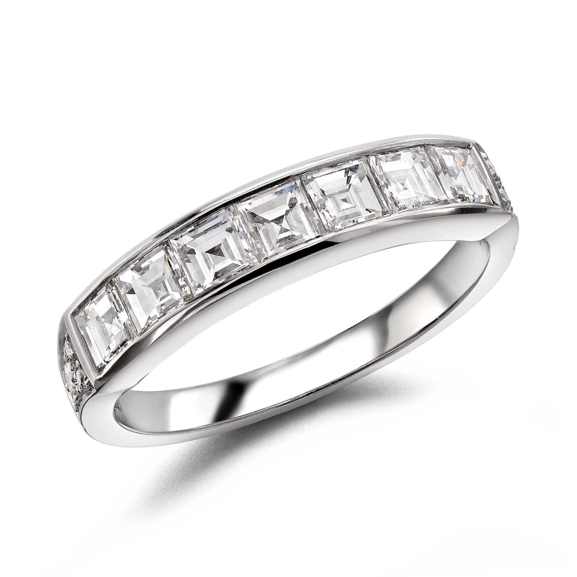 Antrobus 1.13ct Diamond Half Eternity Ring Carré Cut, Channel Set_1