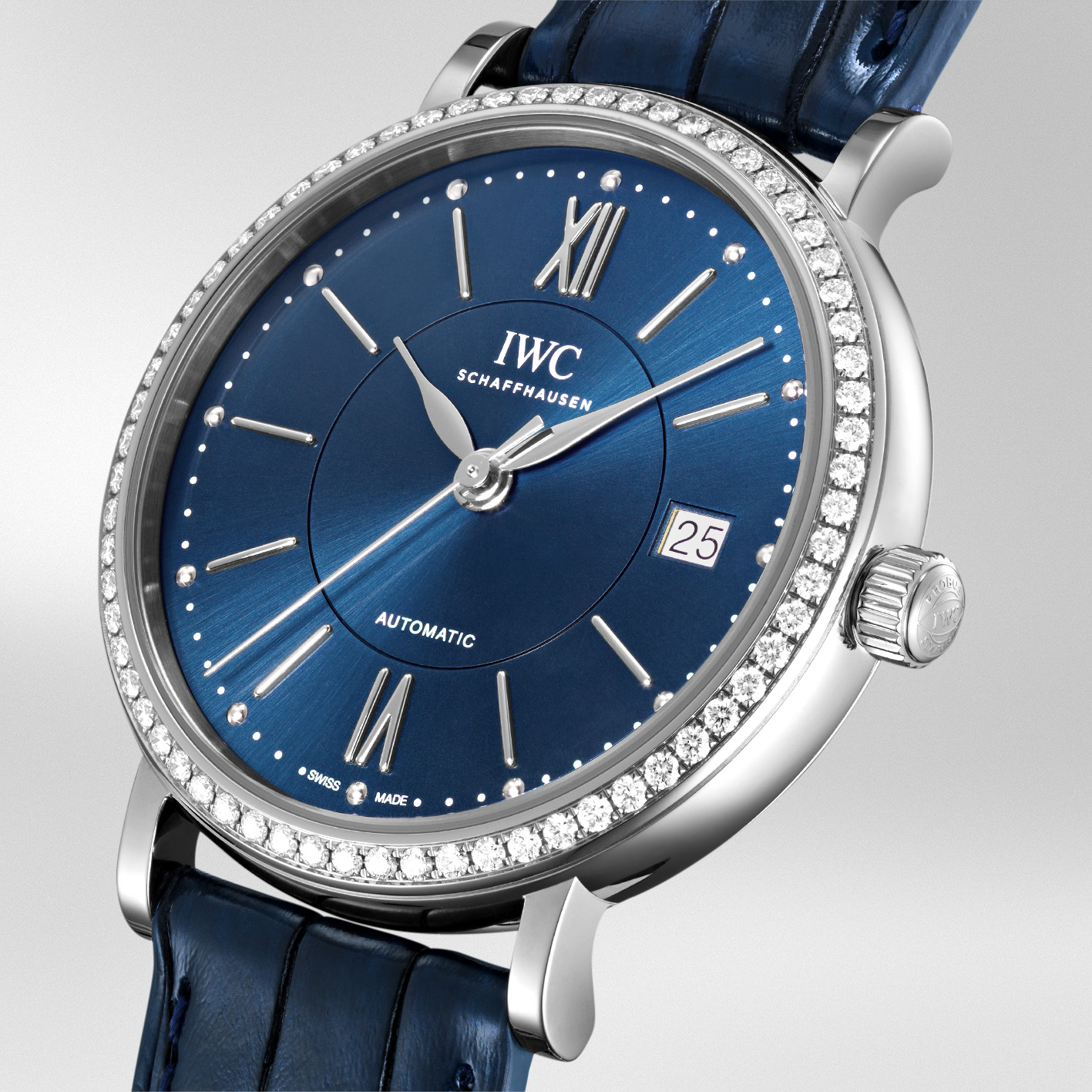 IWC Portofino Automatic 37 37mm, Blue Dial, Baton/Roman Numerals_2