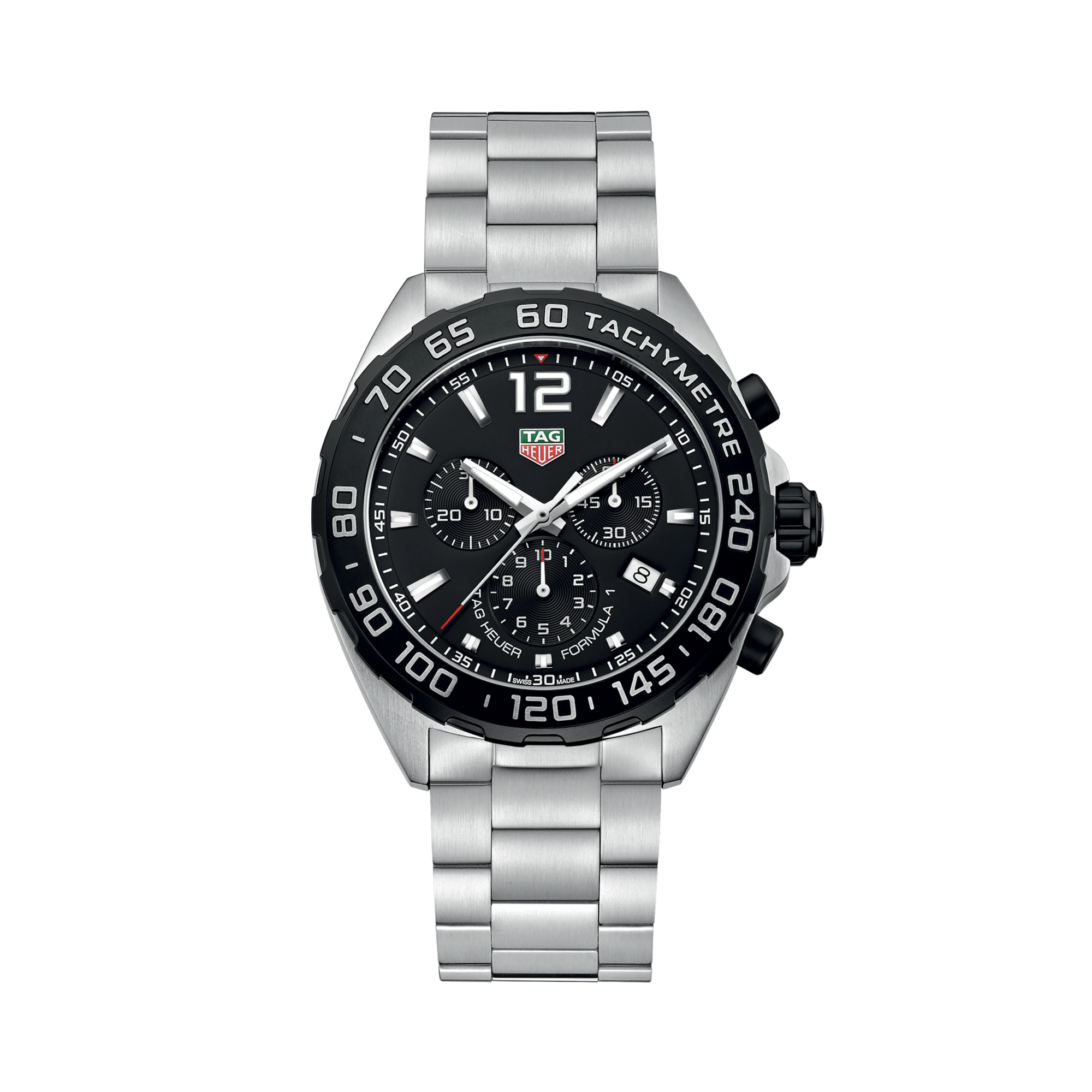 Tag Heuer Formula 1 Chronograph 43mm, Black Dial, Baton Numerals_1