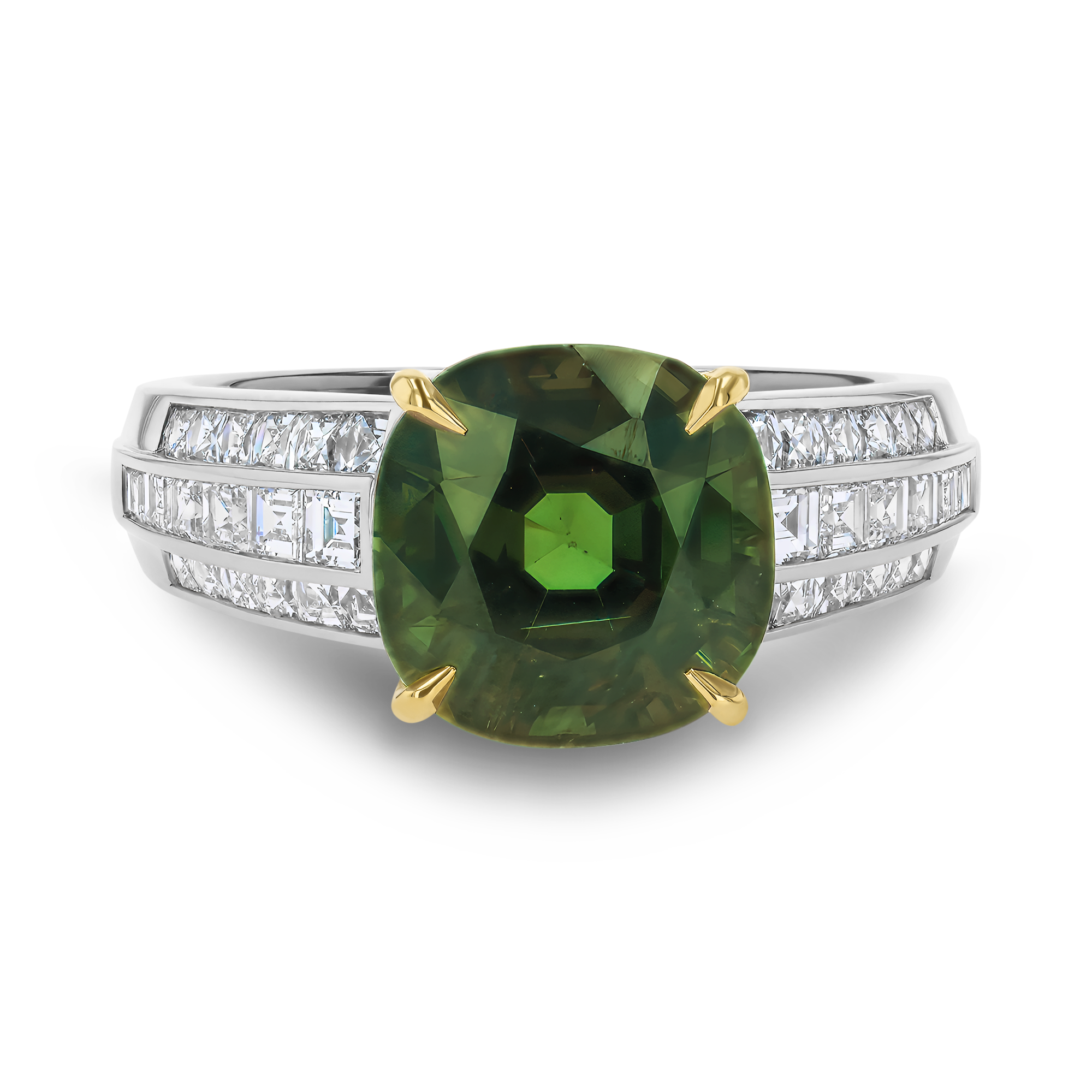 Masterpiece 4.24ct Cushion Cut Sri Lankan Alexandrite and Diamond Ring Cushion Cut, Claw Set_3