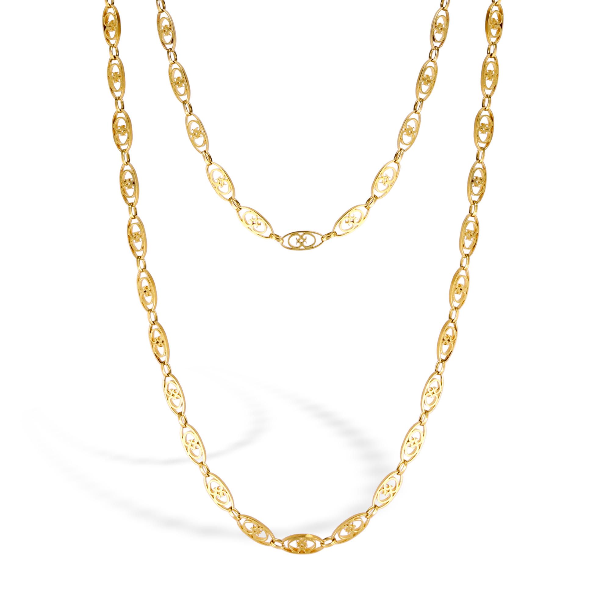 Belle Epoque Fancy Oval Link 155cm Necklace _2