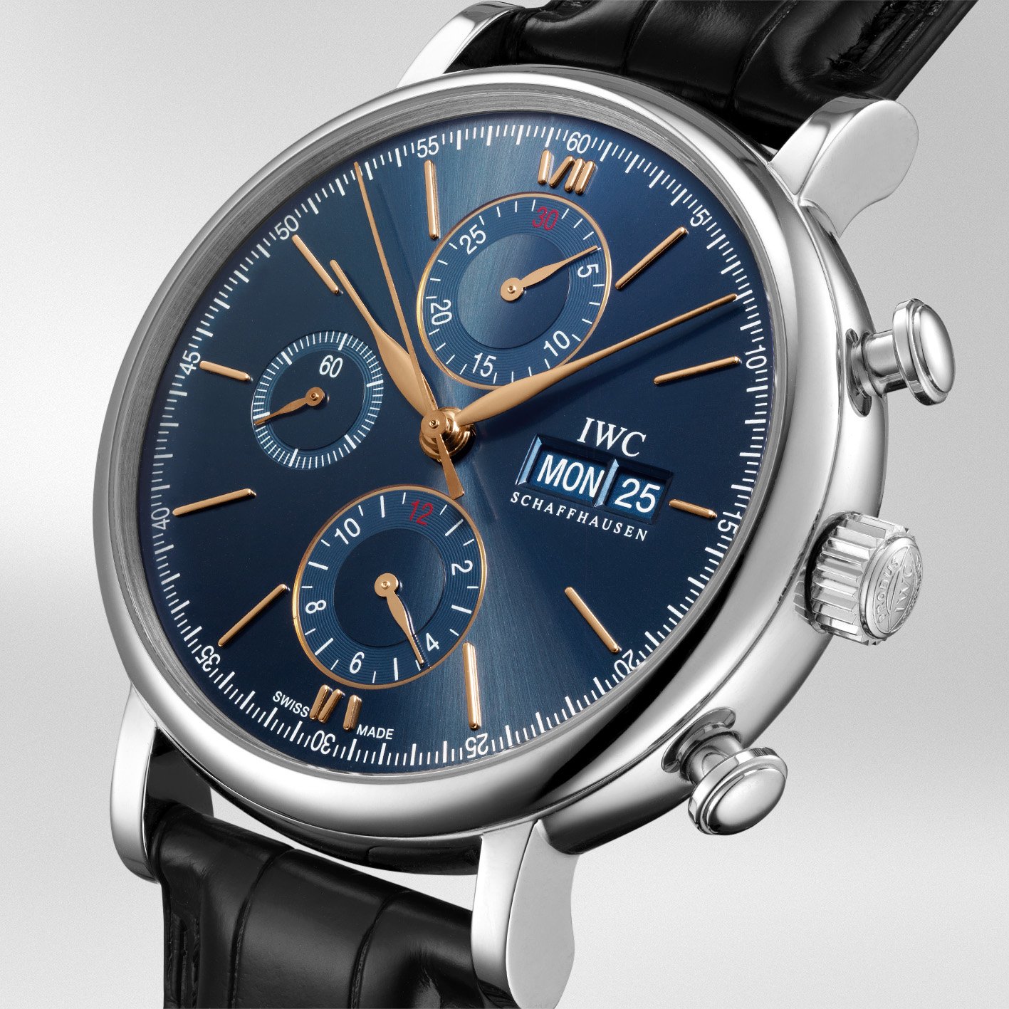 IWC Portofino Chronograph 42mm, Blue Dial, Baton Numerals_2