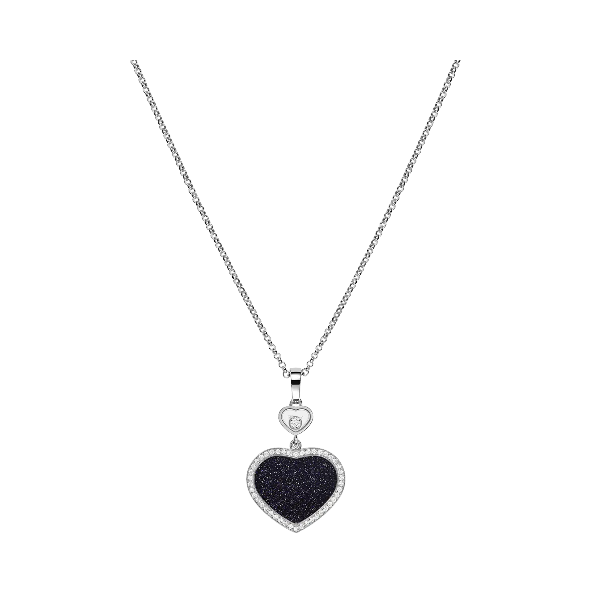 Chopard Happy Hearts Blue Aventurine and Diamond Pendant _1
