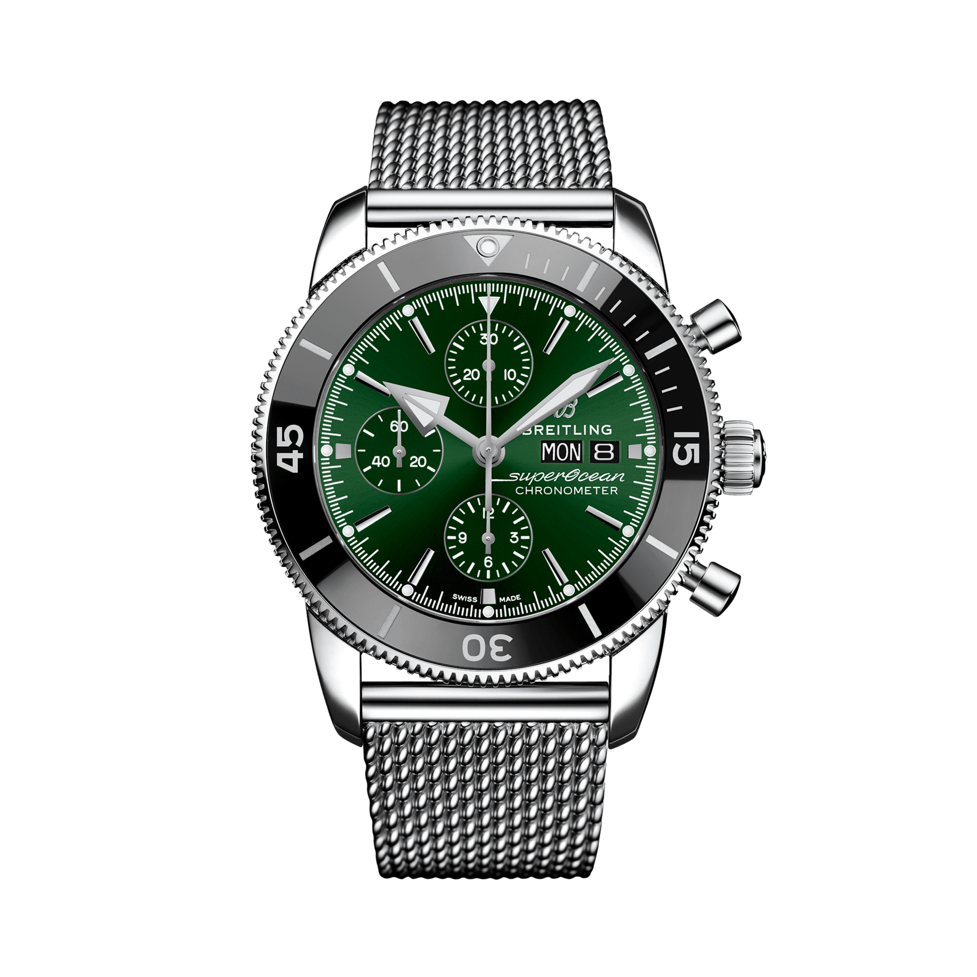 Breitling Superocean Heritage Chronograph  45 44mm, Green Dial, Baton Numeral_1