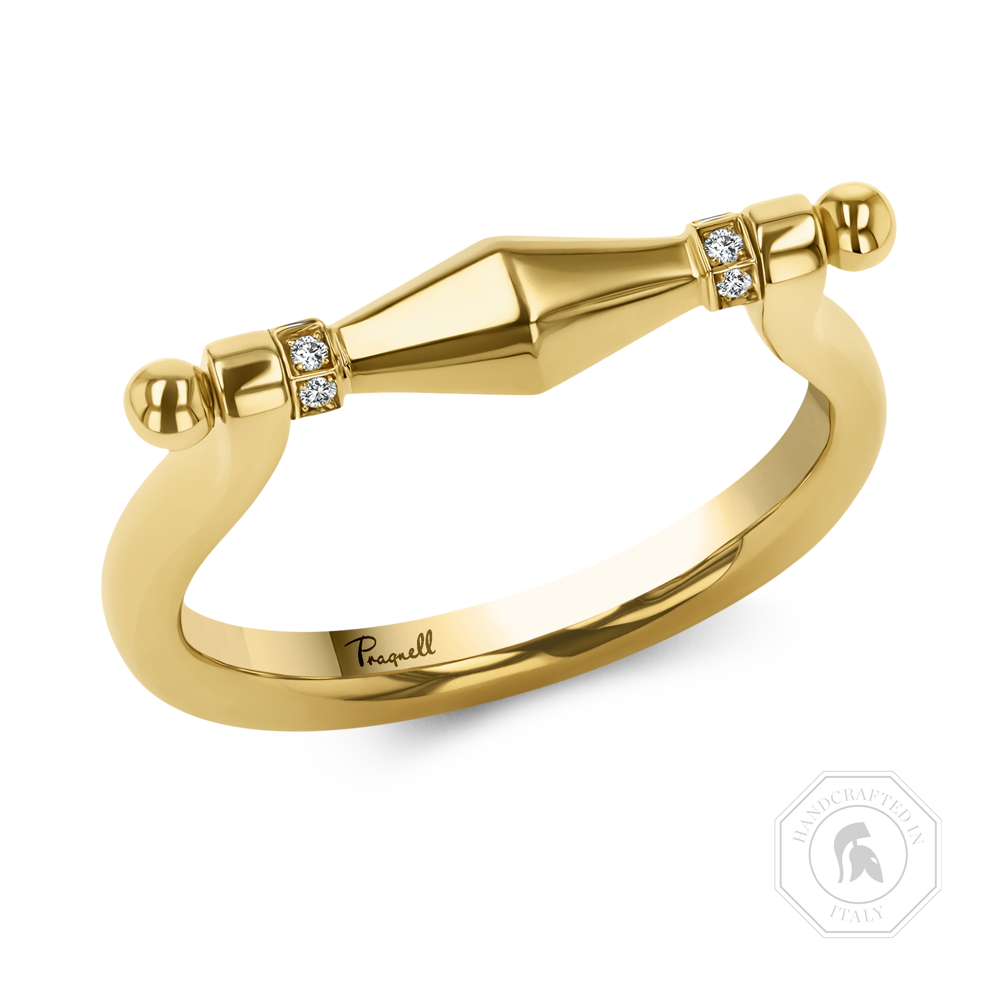 Cleopatra 0.05ct Diamond Swivel Ring Brilliant Cut, Pave Set_1