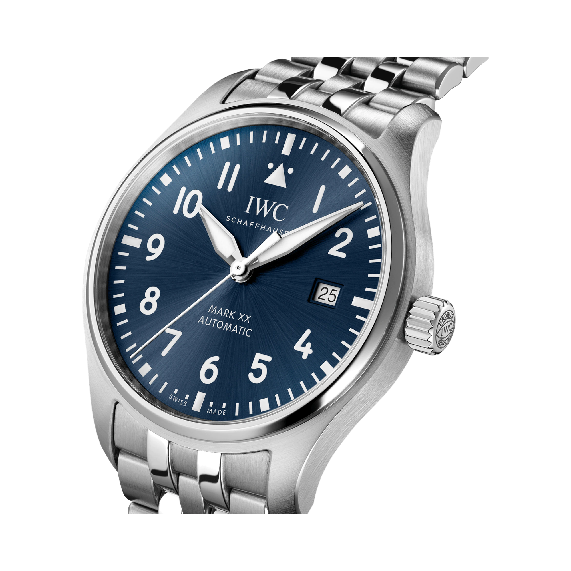 IWC Pilot's Mark XX 40mm, Blue Dial, Arabic/Baton Numerals_3