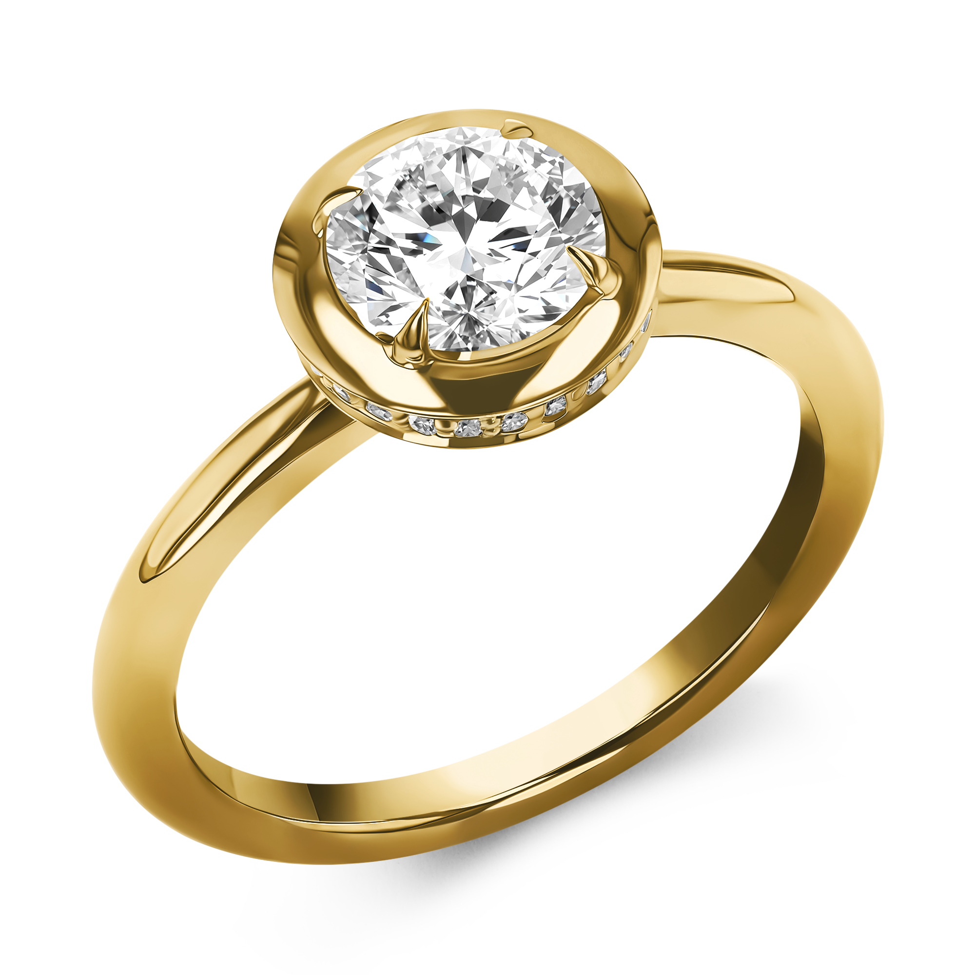 Skimming Stone 1.00ct Diamond Solitaire Ring Brilliant cut, Claw set_1