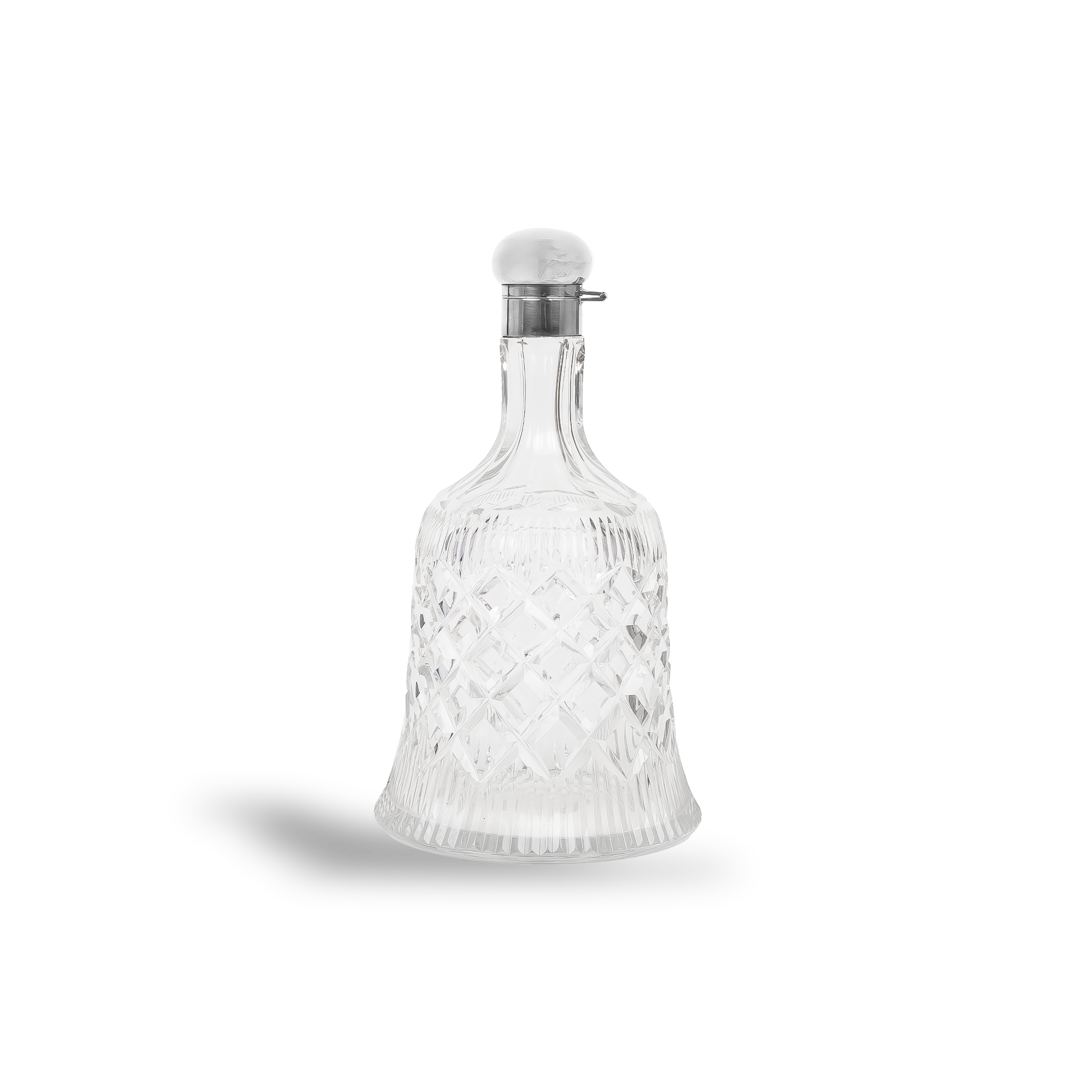 Silver George V Cut Glass Decanter Hallmarked Sheffield_2