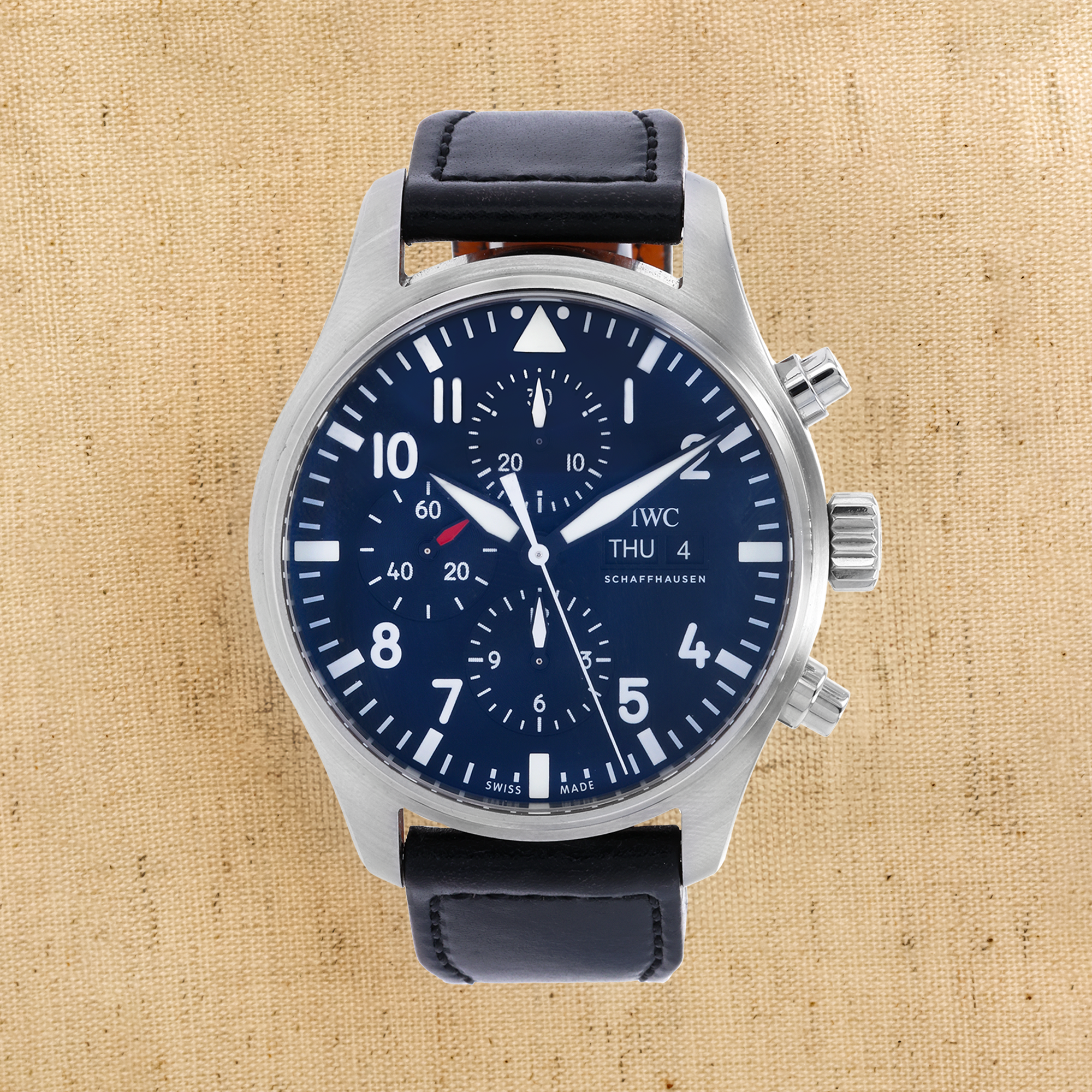 Pre-Owned IWC Pilot's Chronograph 43mm, Blue Dial, Arabic Numerals_1