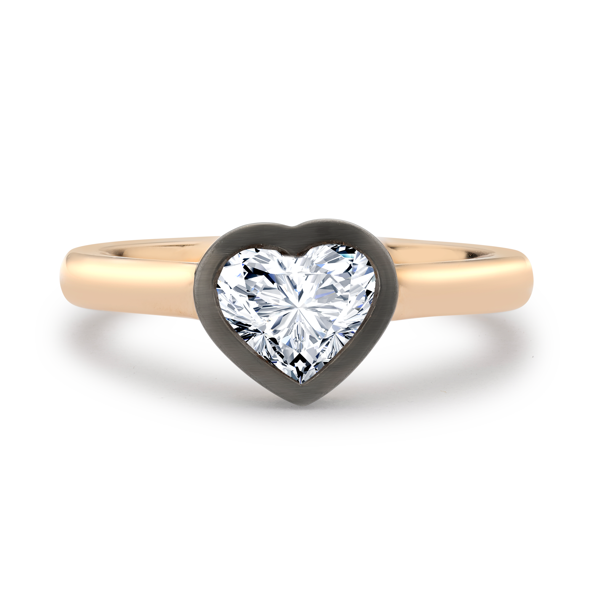 Legacy 1.01ct Heartshape Diamond Solitaire Ring Heartshape, Rubover Set_2