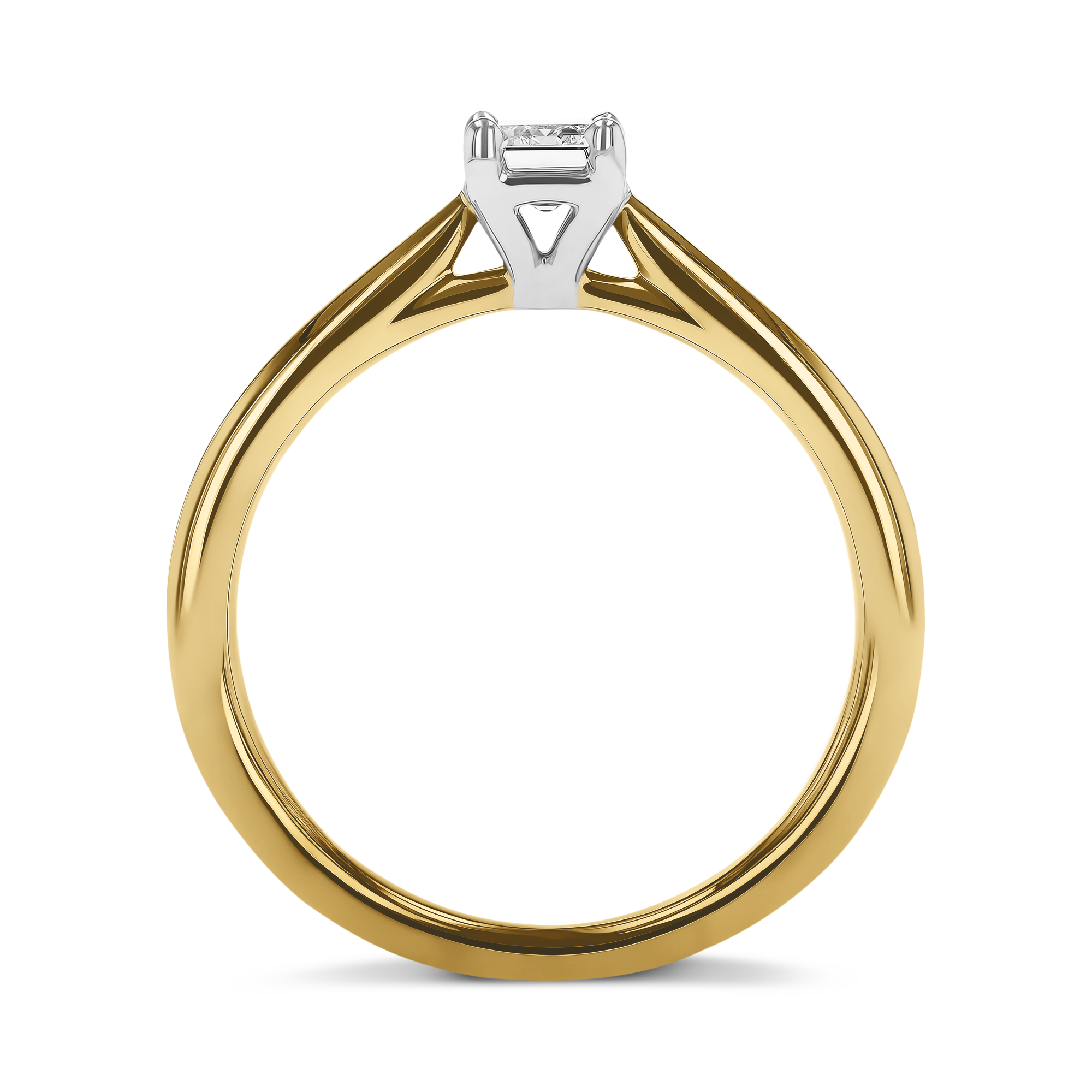 Gaia 0.50ct Diamond Ring Emerald Cut, Claw Set_3