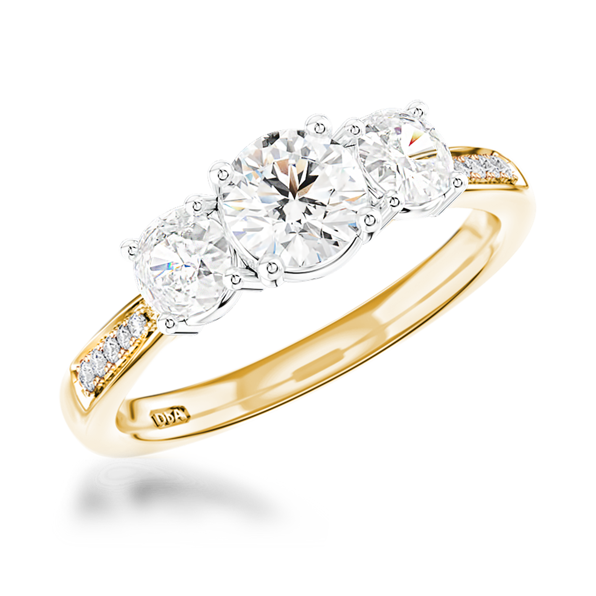 Duchess 0.99ct Diamond Three Stone Ring Brilliant cut, Claw set_1