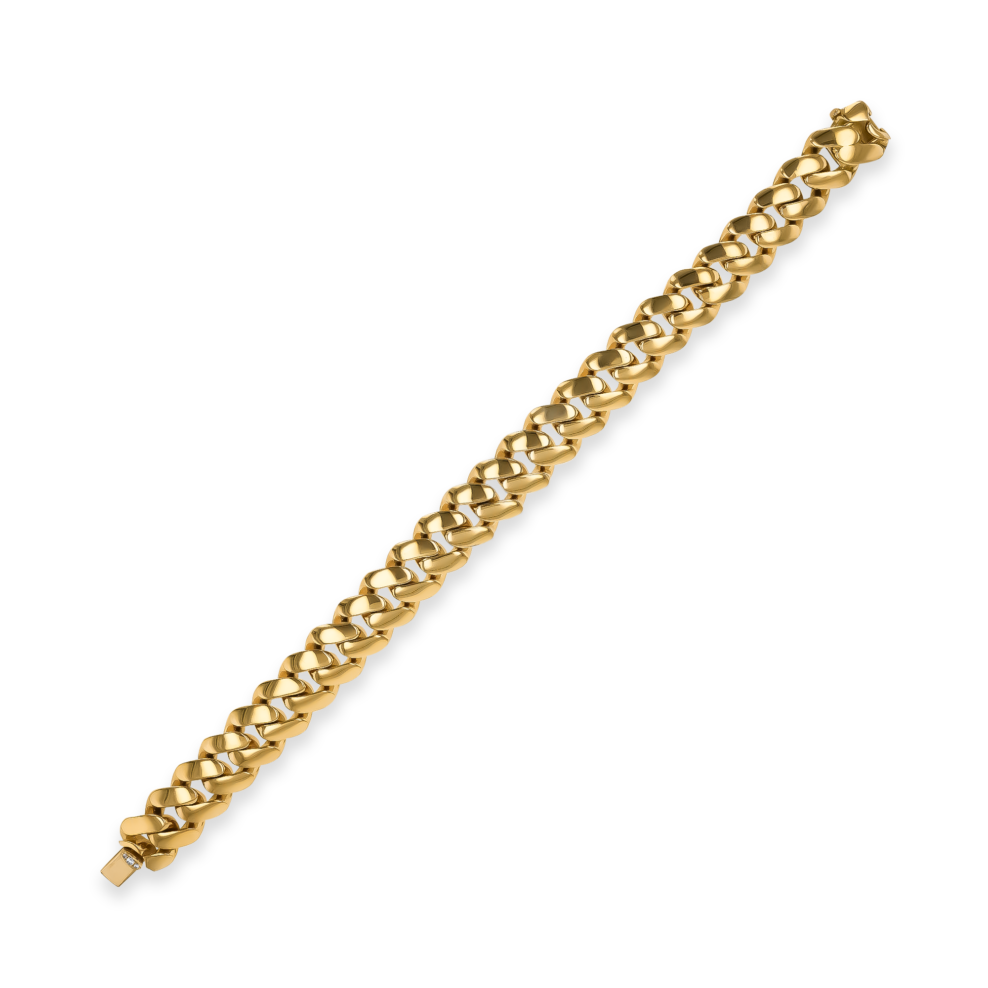 Fusion Polished Curb Link Bracelet (19cm) Brilliant Cut_3