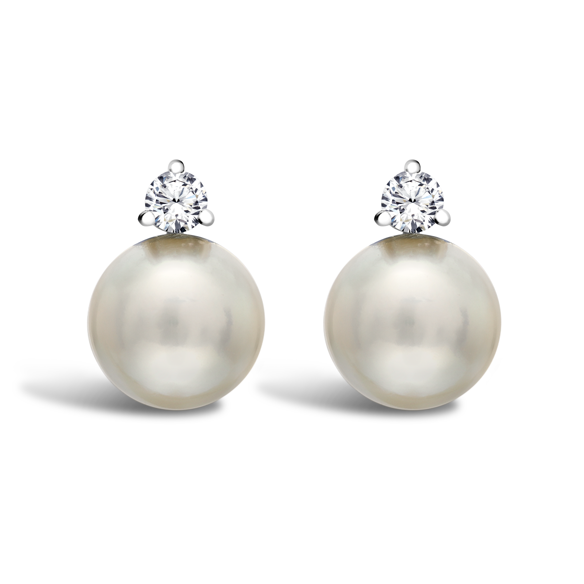 Akoya Pear and Diamond Earrings 8 - 8.5mm_1