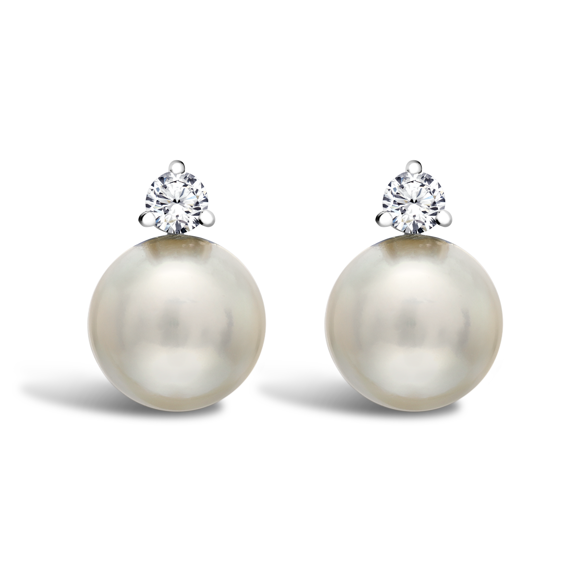 Akoya Pear and Diamond Earrings 8 - 8.5mm_1