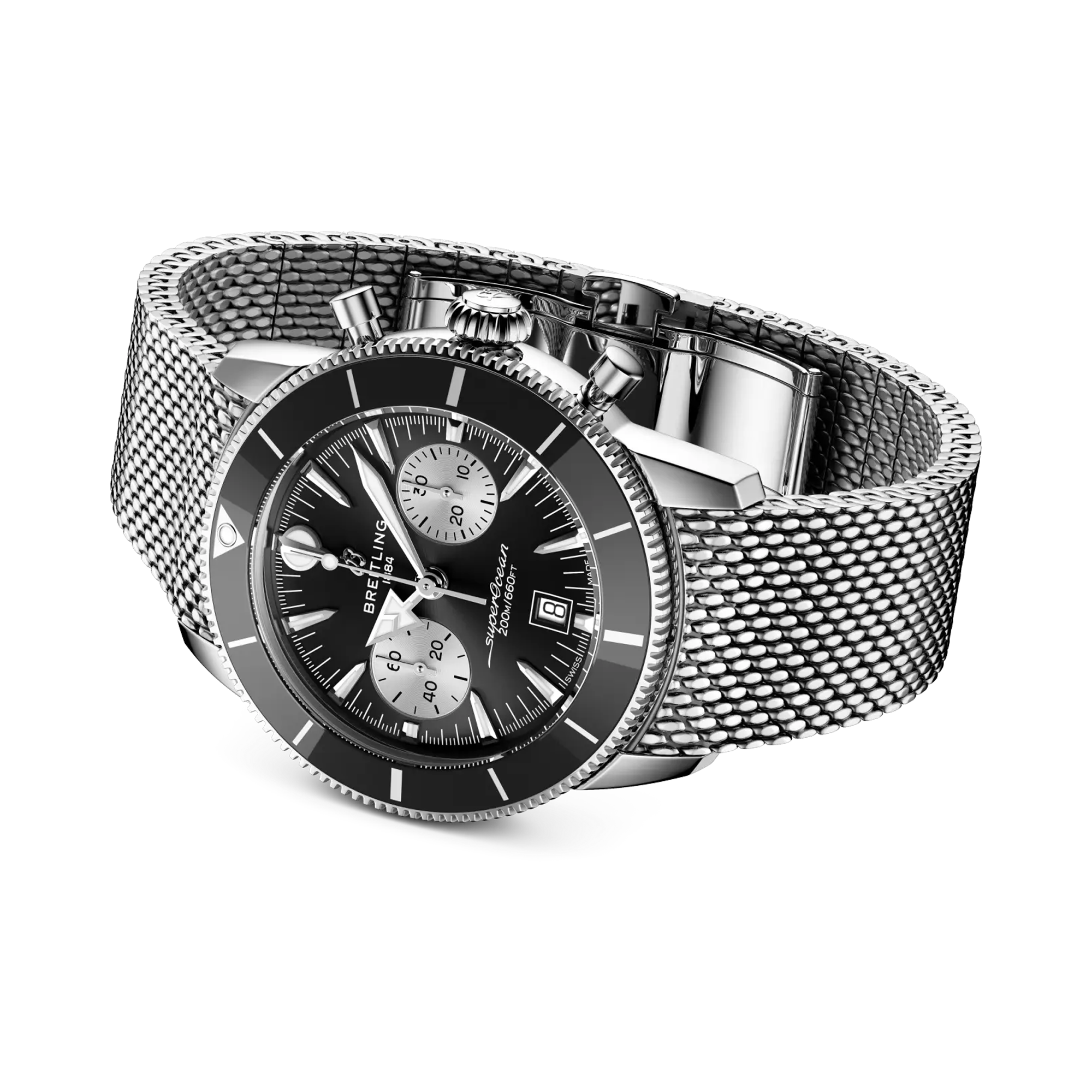 Breitling Superocean Heritage Chronograph 42 44mm, Black Dial, Baton Numeral_3