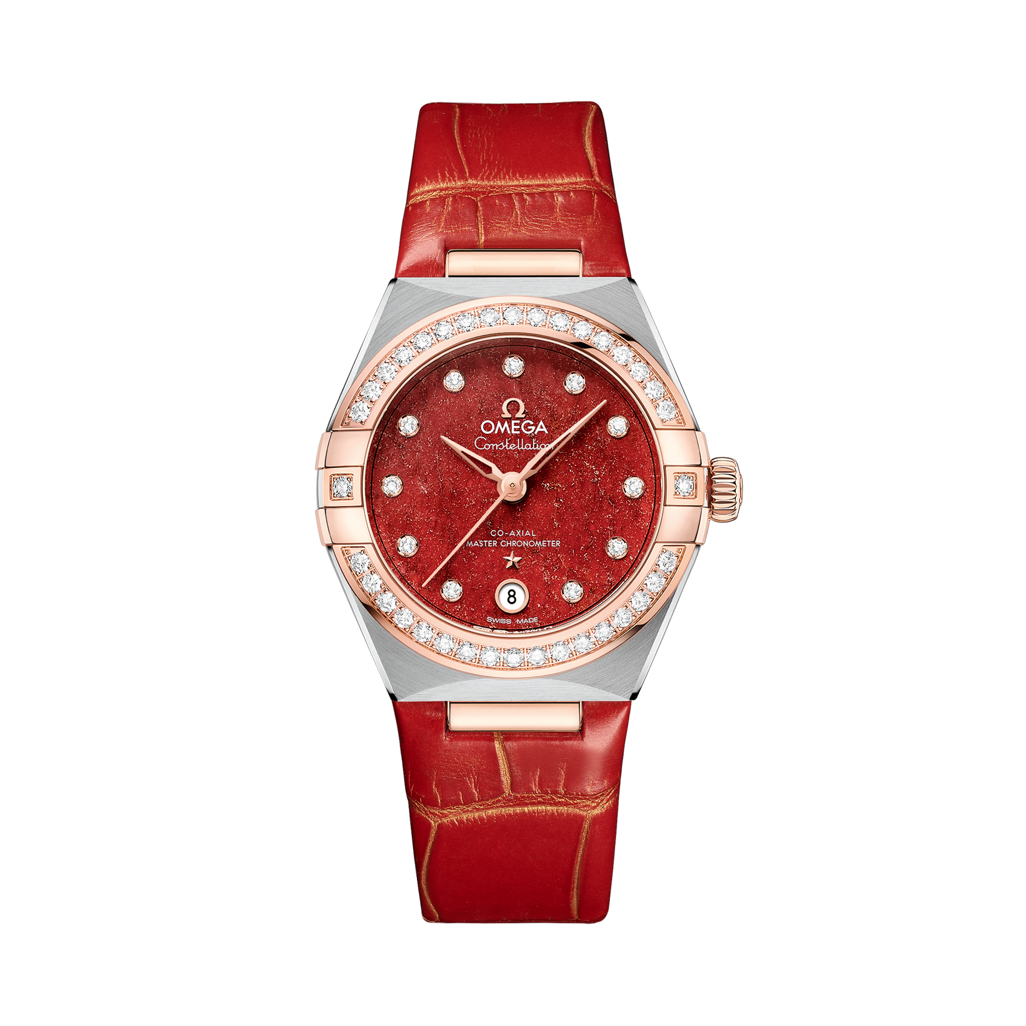 OMEGA Constellation 29mm, Red Dial, Diamond Numerals_1