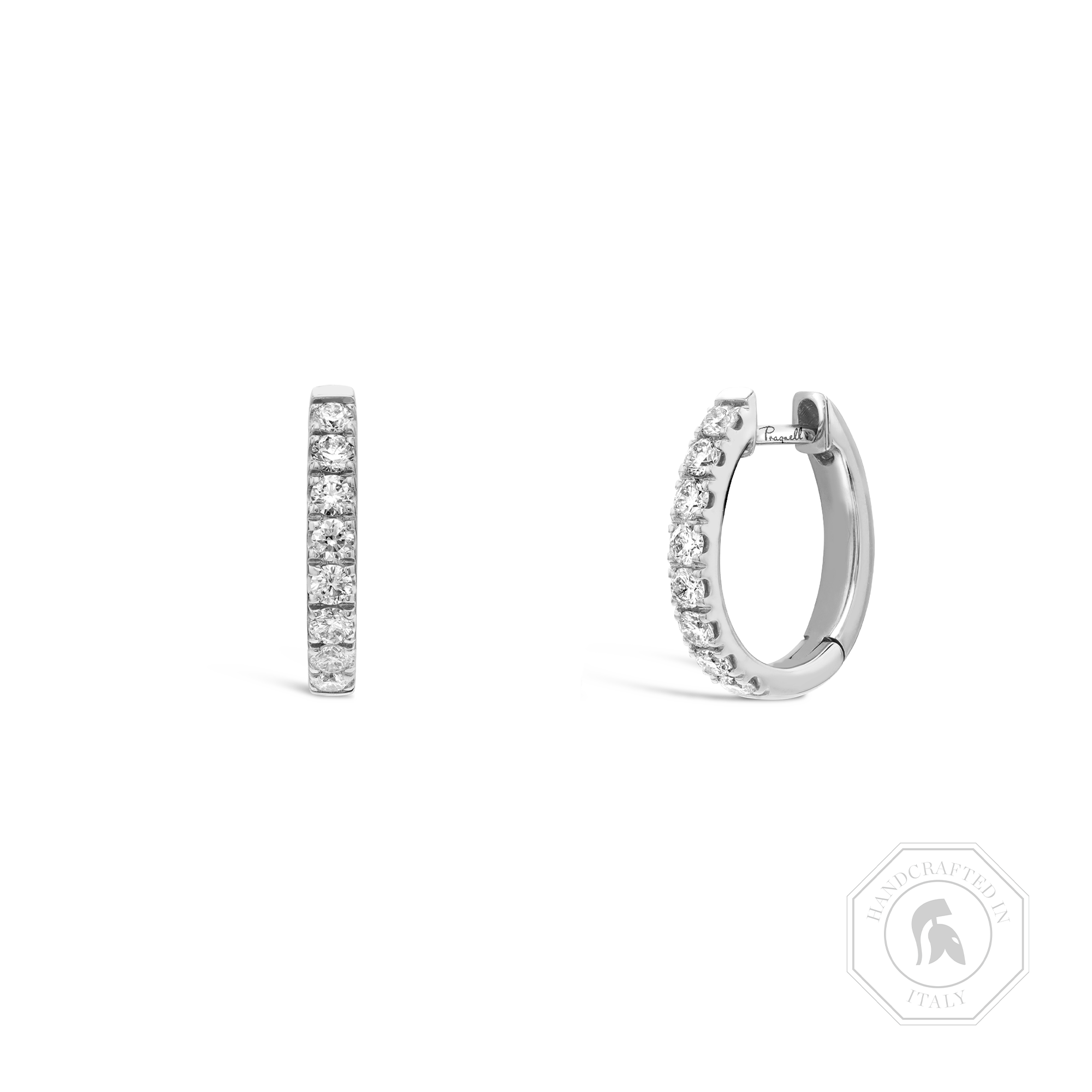 Brilliant Cut Diamond Hoop Earrings Brilliant cut, Claw set_1