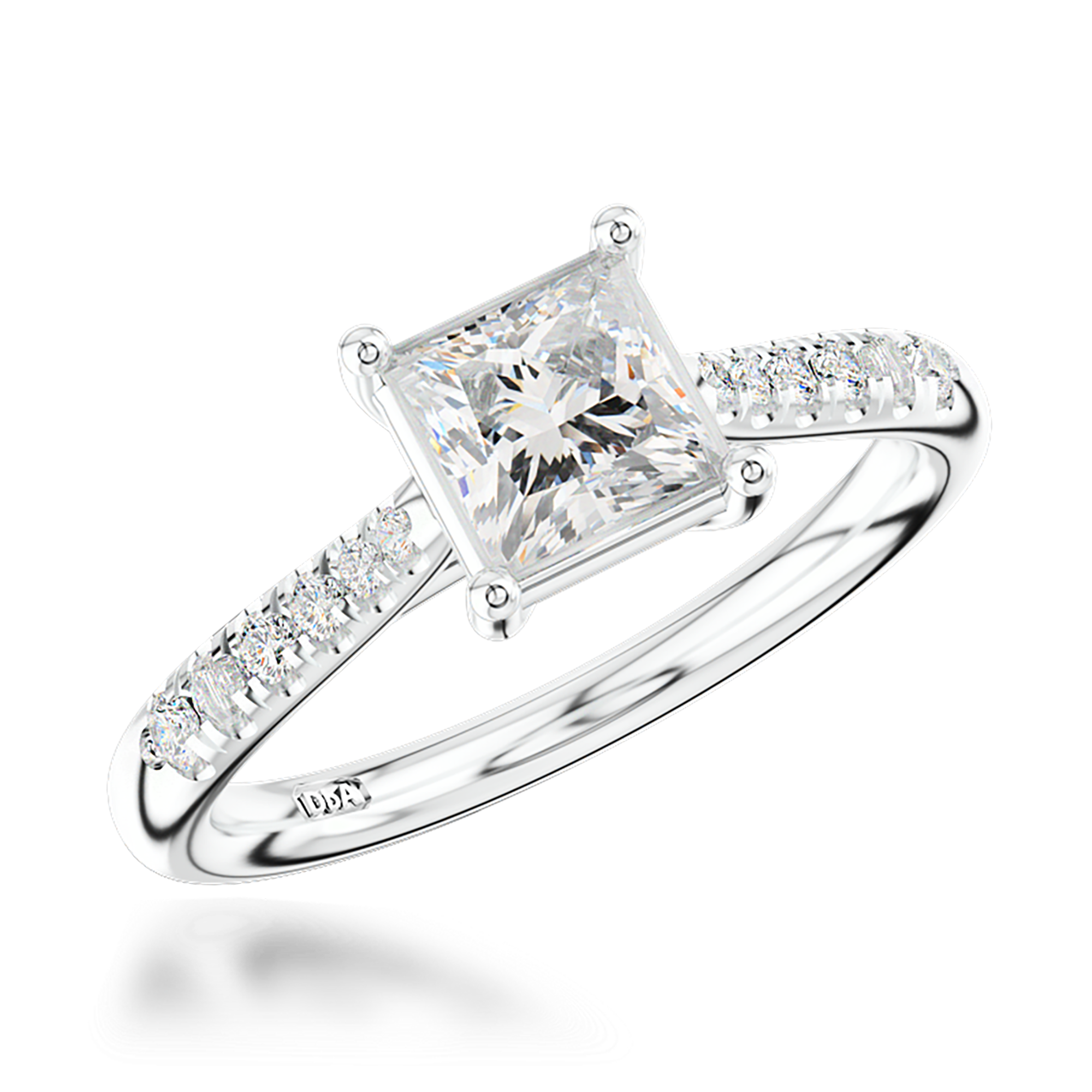 Celestial 0.90ct Diamond Solitaire Ring Princess Cut, Claw Set_1