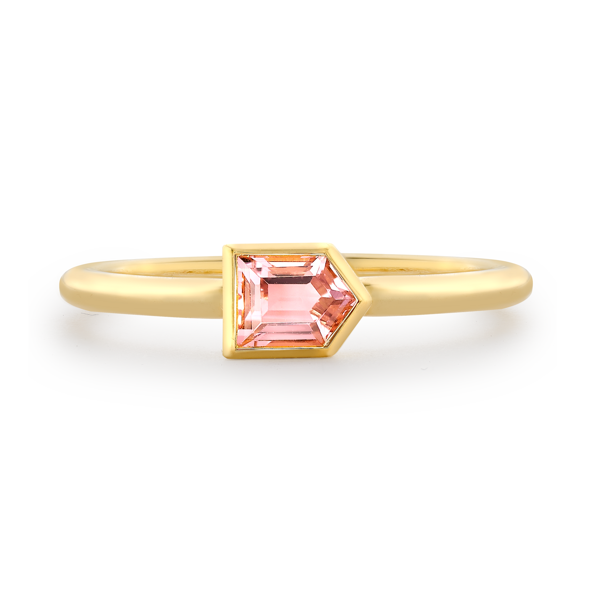 Lady Garden Pink Tourmaline Ring Rubover setting_2