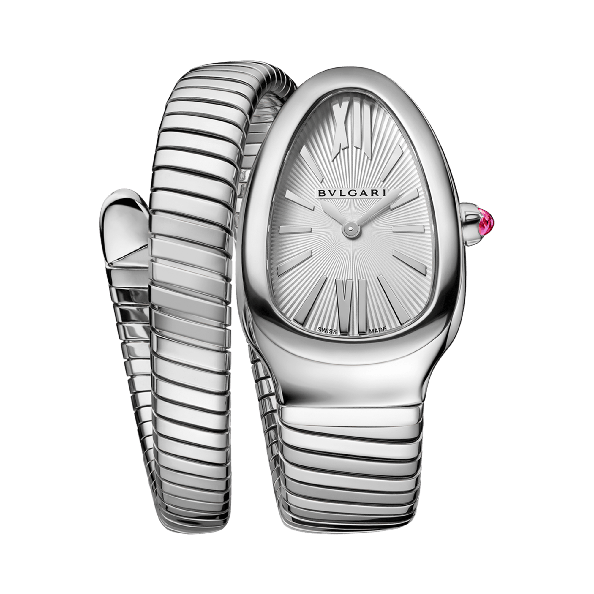 Bvlgari Serpenti Tubogas 35mm, Silver Dial, Baton & Roman Numerals_1
