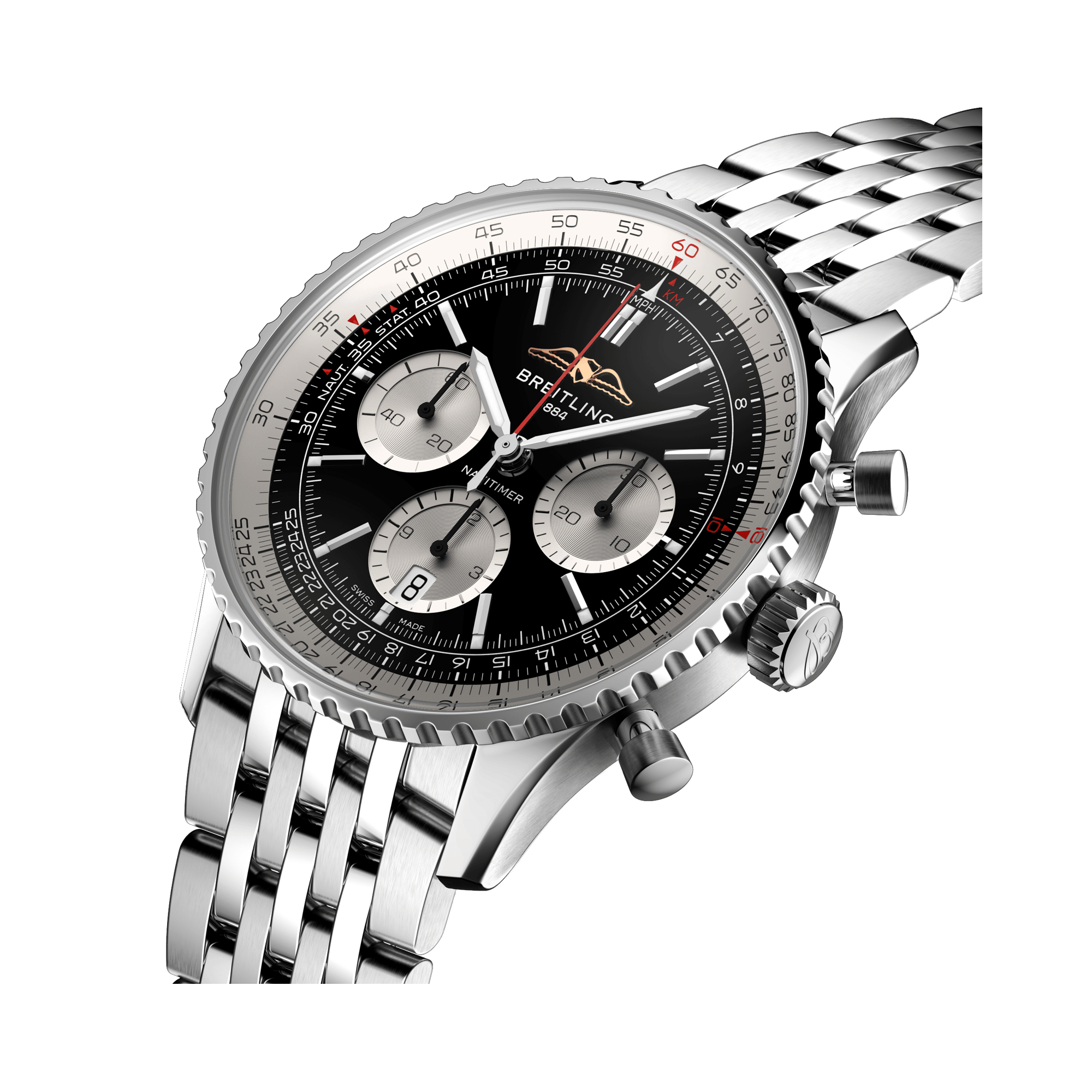 Breitling Navitimer B01 Chronograph 43 43mm, Black Dial, Baton Numerals_3