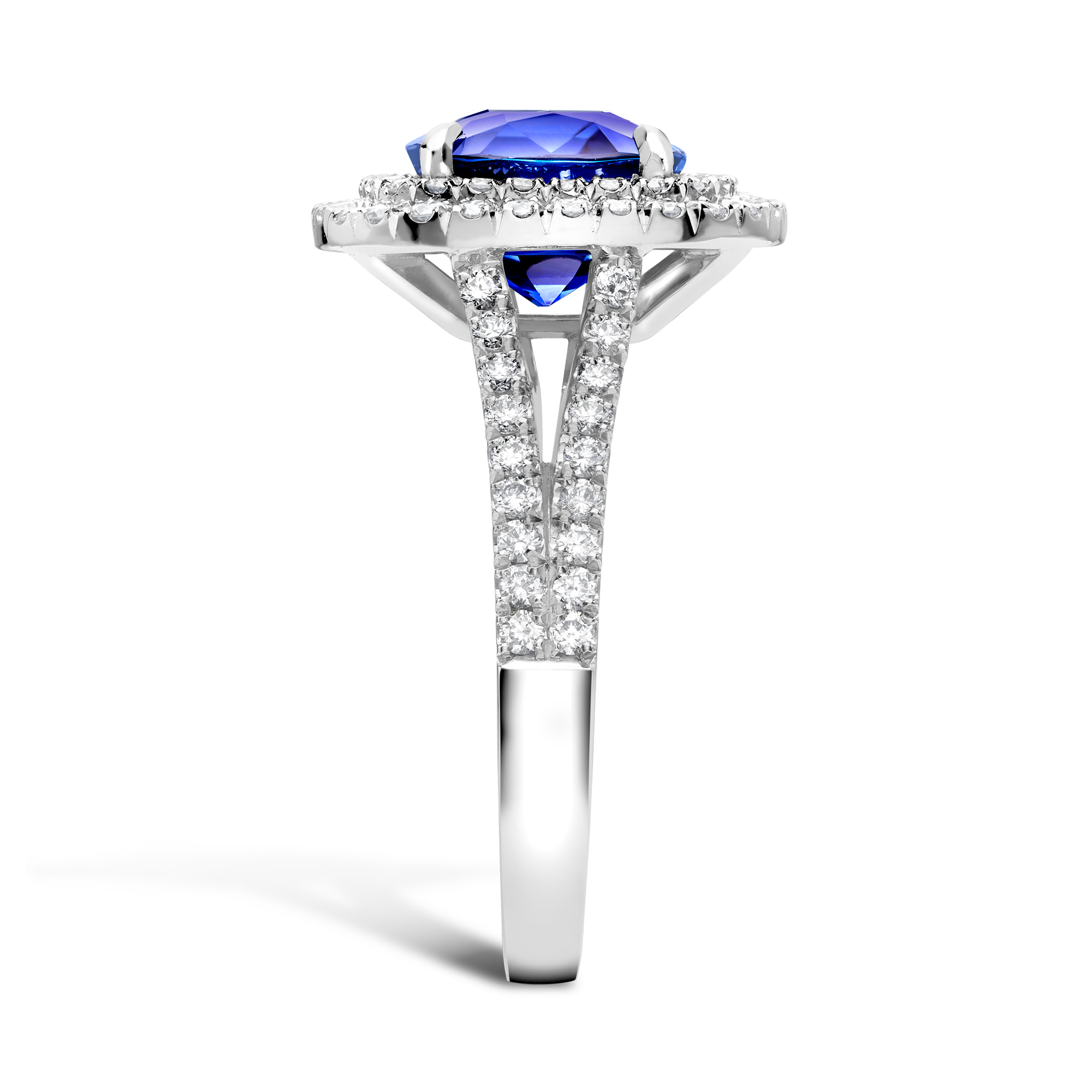 Antique Cushion Cut Burmese Sapphire Ring Antique Cushion Cut, Unheated_4