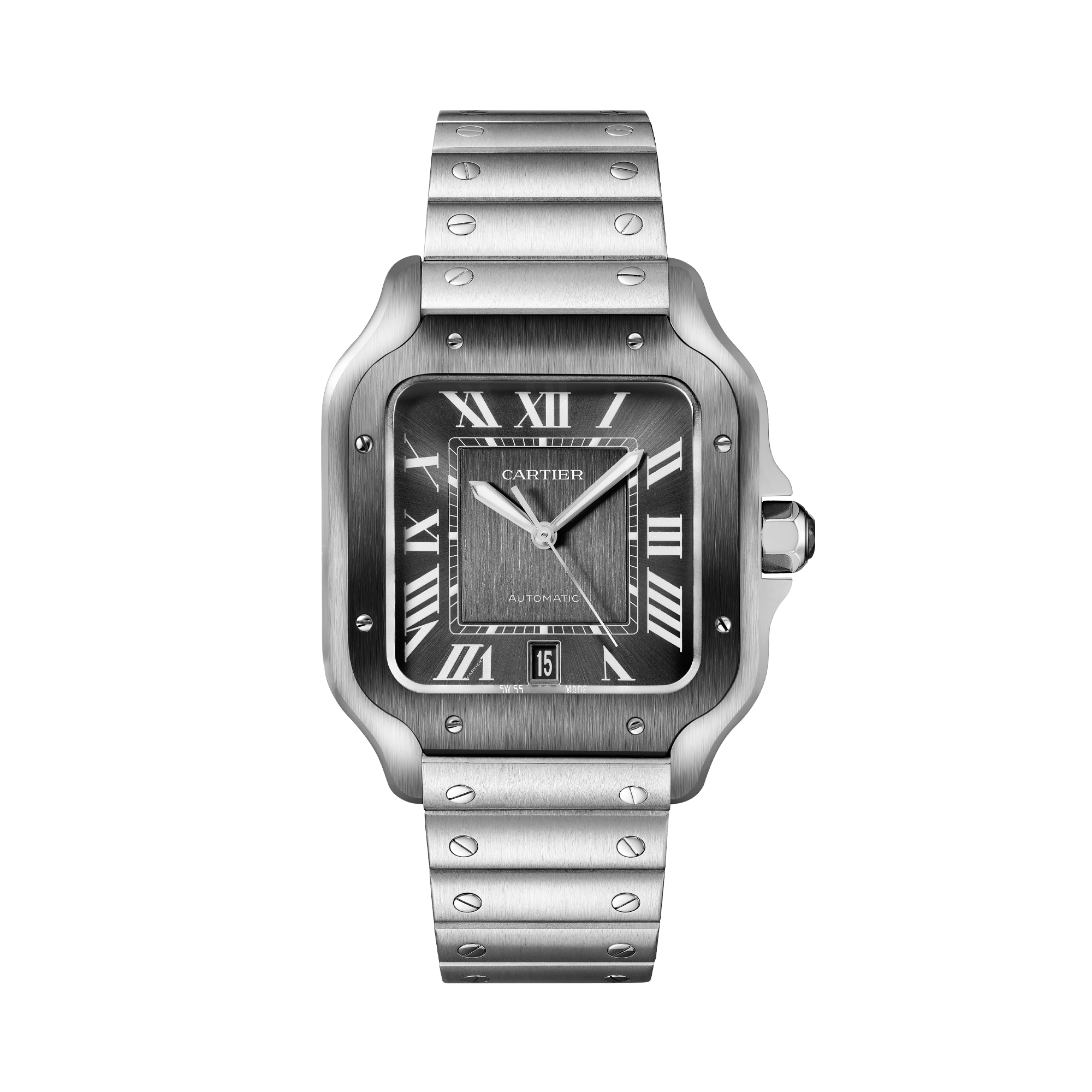 Cartier Santos de Cartier 39.8mm, Grey Dial, Roman Numerals_1