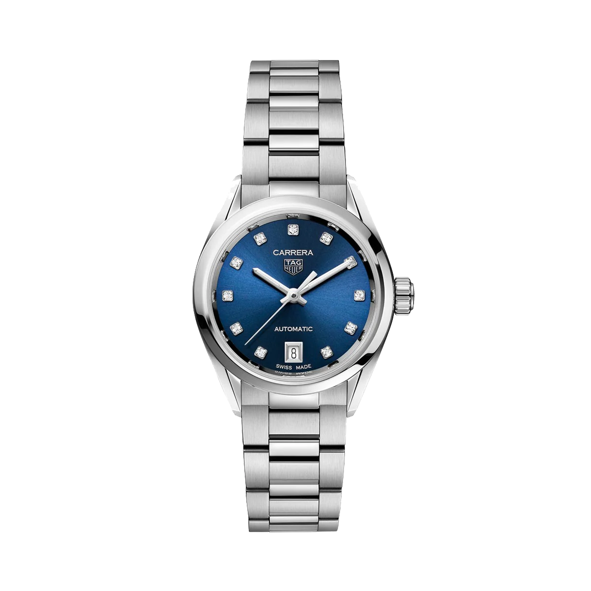 Tag Heuer Carrera Date 29mm, Blue Dial, Diamond Numerals_1