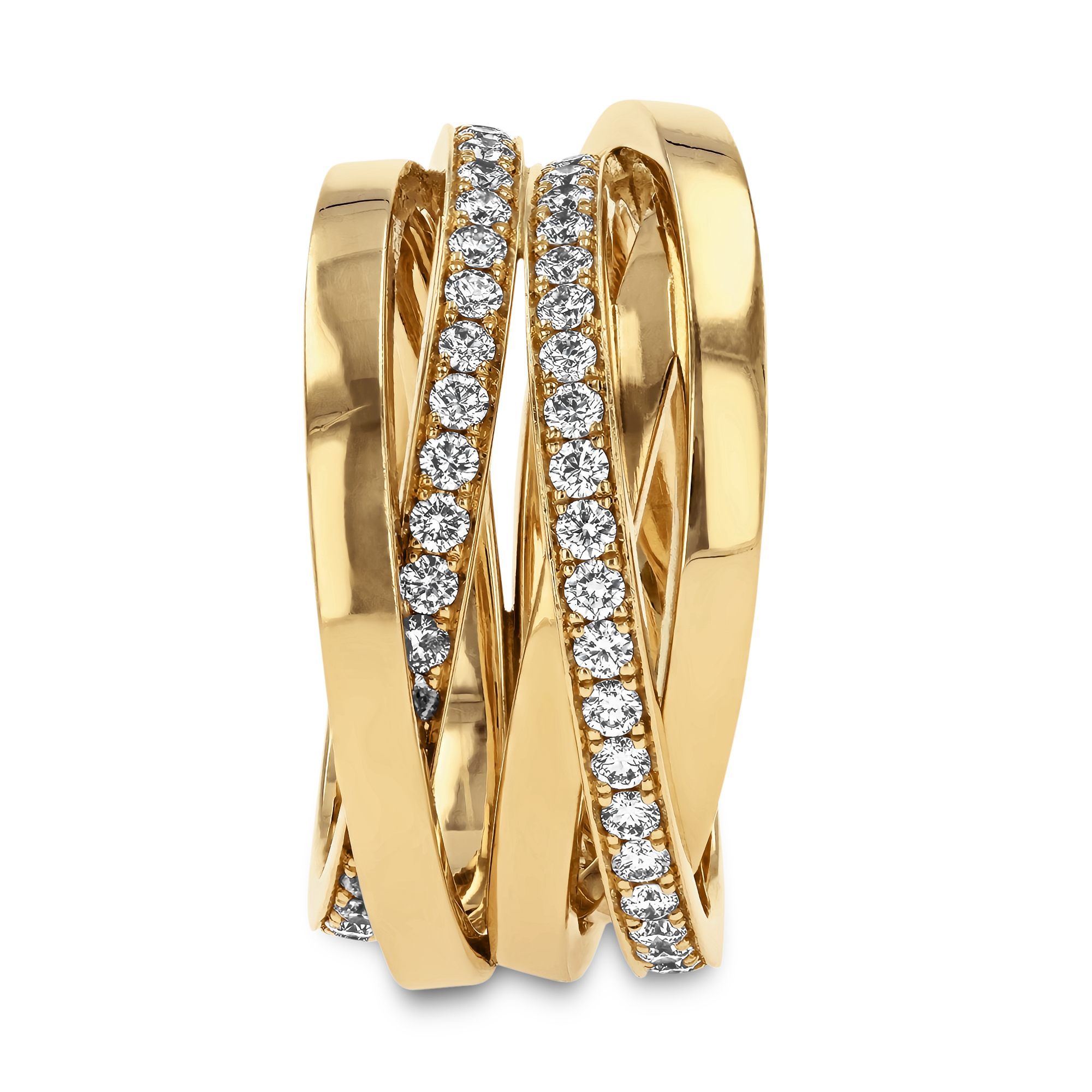 Multi-Row Diamond Ring Brilliant Cut, Multi-Row, Grain Set_4