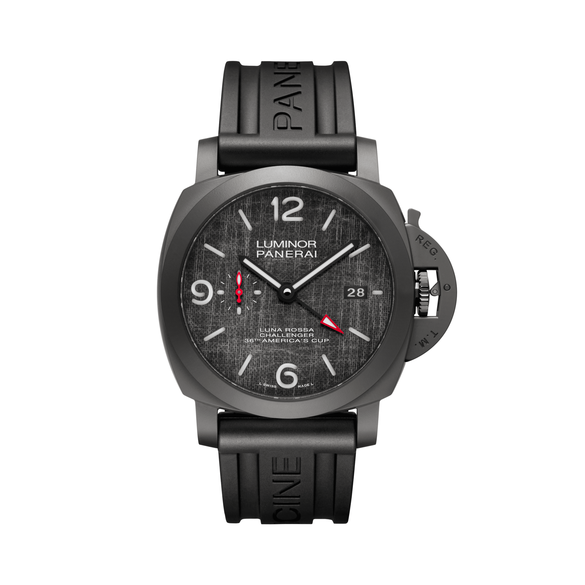 Luminor Luna Rossa GMT - 44mm Grey Dial, Arabic/Baton Numerals_3