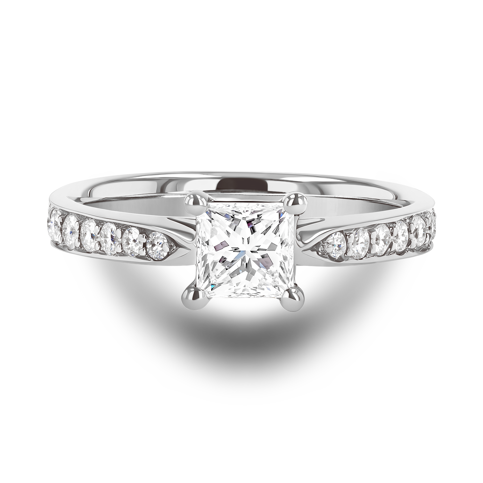 Duchess 0.72ct Diamond Solitaire Ring Princess Cut, Claw Set_2