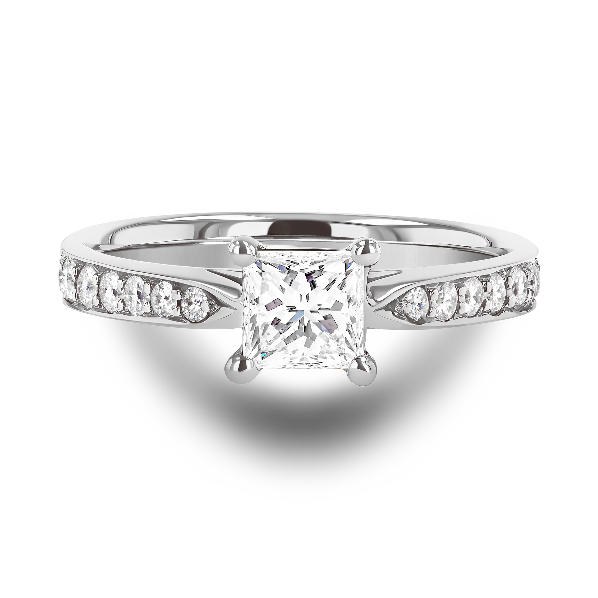 Duchess 0.72ct Diamond Solitaire Ring Princess Cut, Claw Set_2