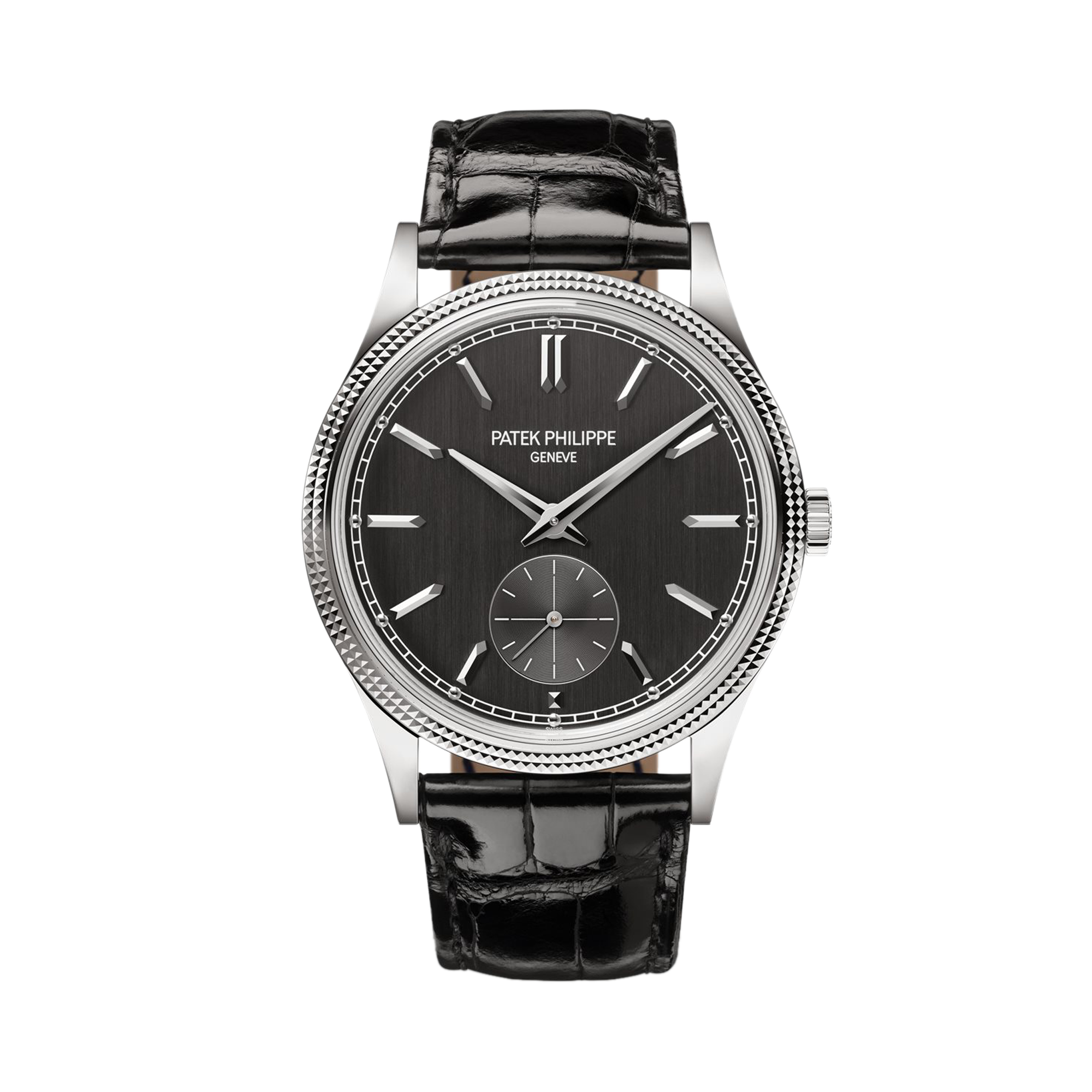 Patek Philippe Calatrava 39mm, Grey Dial, Baton Markers_1