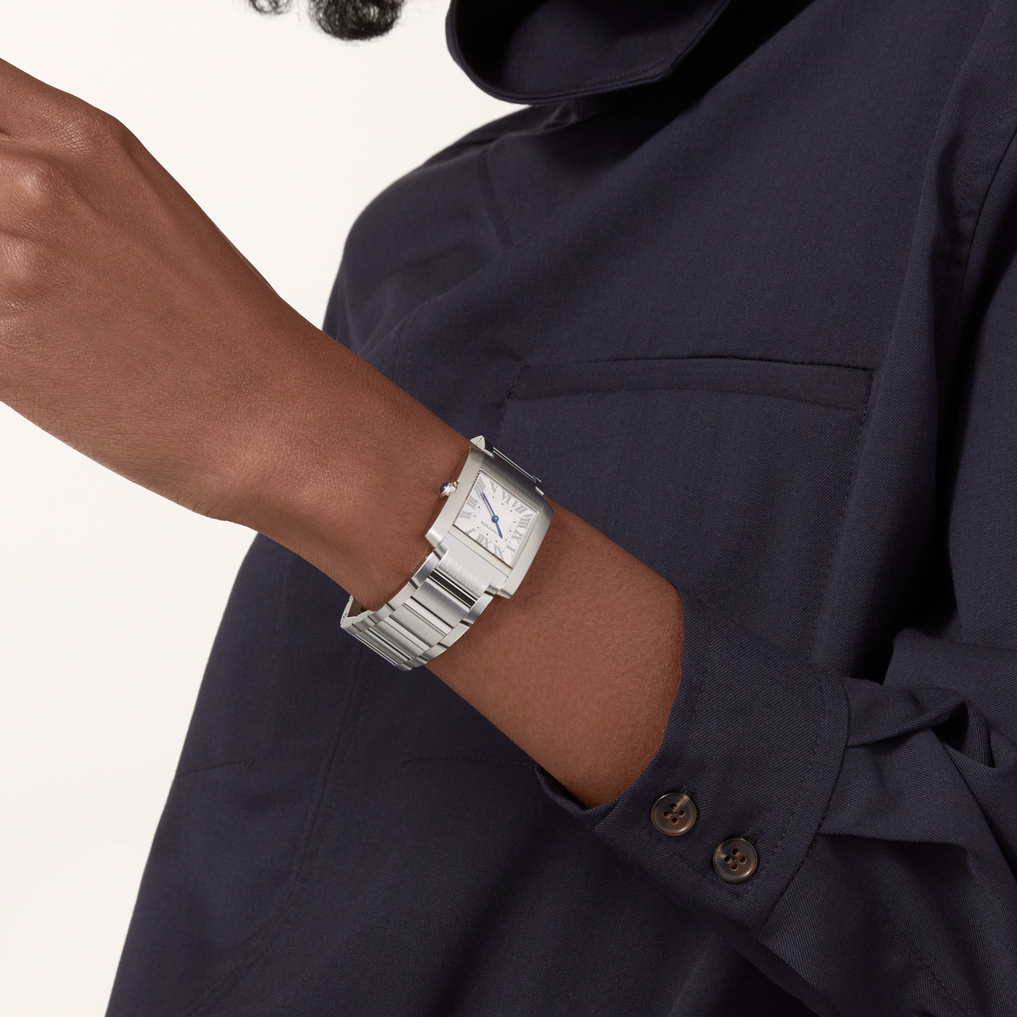 Cartier Tank Française Medium, Silver Dial, Roman Numerals_9