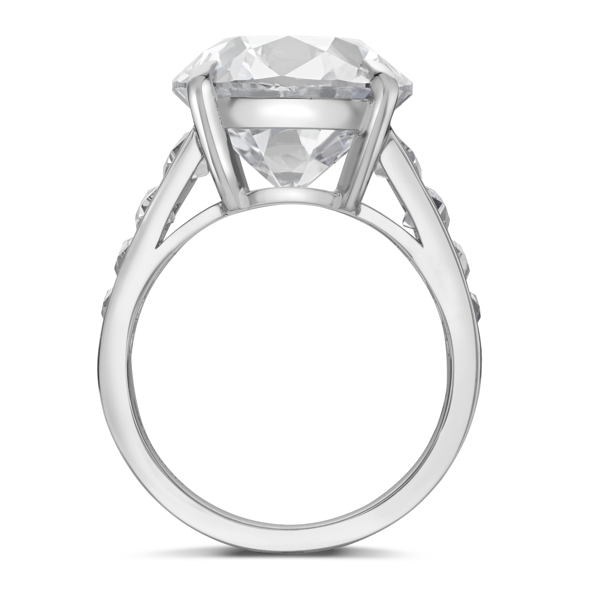 Masterpiece Pragnell Setting 10.07ct Diamond Solitaire Ring Cushion Antique Cut, Claw Set, GIA Certified_3