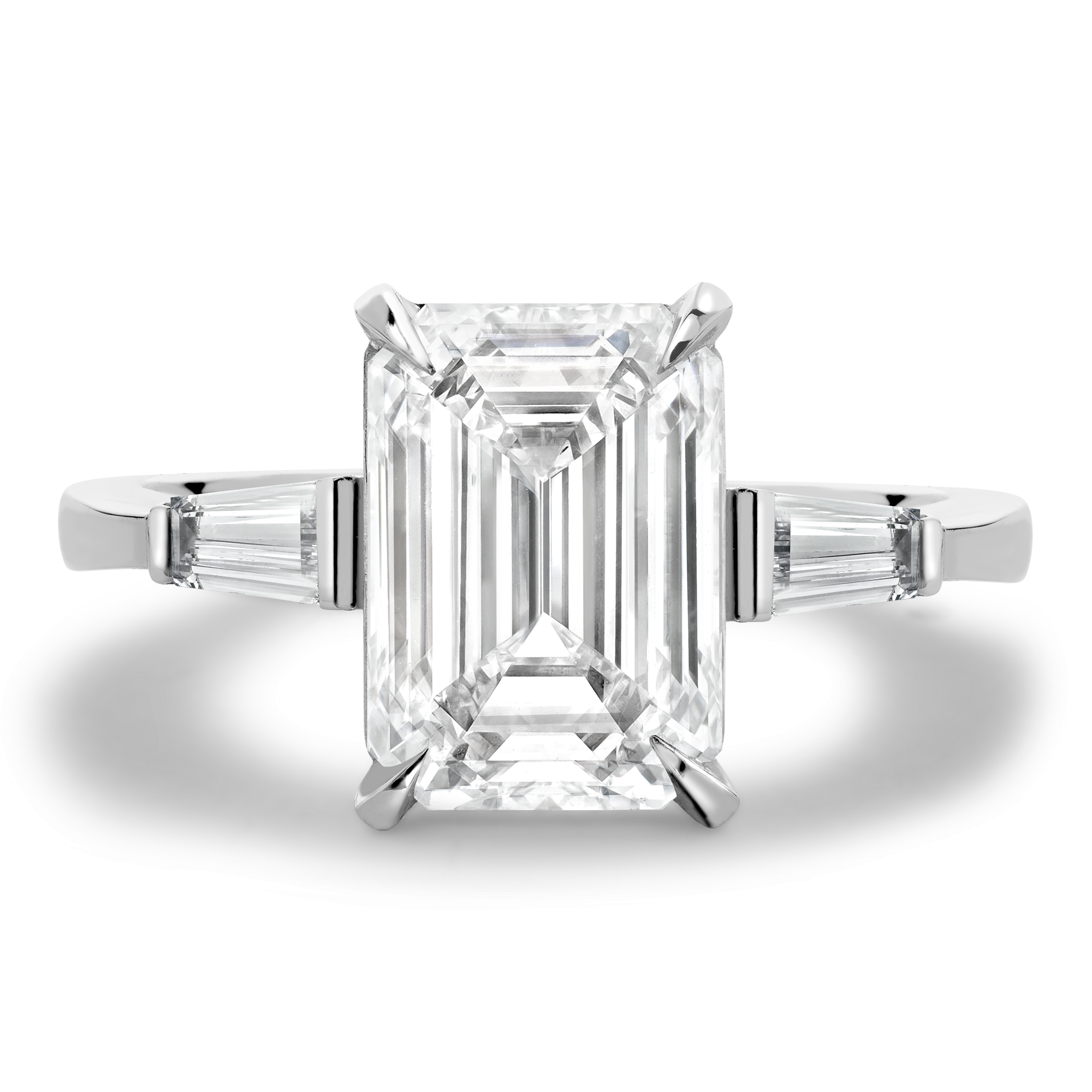 Regency 3.02ct Diamond Solitaire Ring Emerald Cut, Claw Set_2