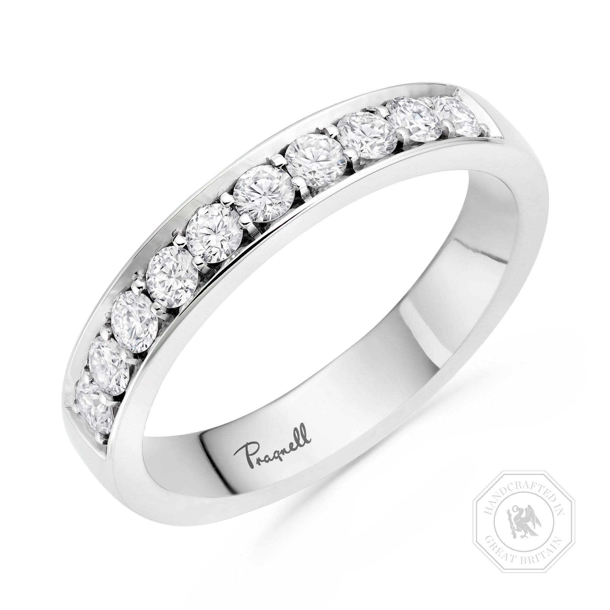 Brilliant Cut Diamond Half Eternity Ring Brilliant Cut, Half Eternity, Thread Set_1