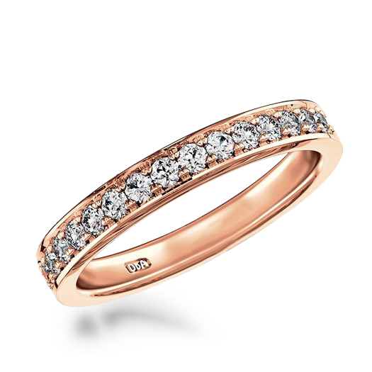 Brilliant Cut Diamond Half Eternity Ring Brilliant Cut, Half Eternity, Thread Set_1