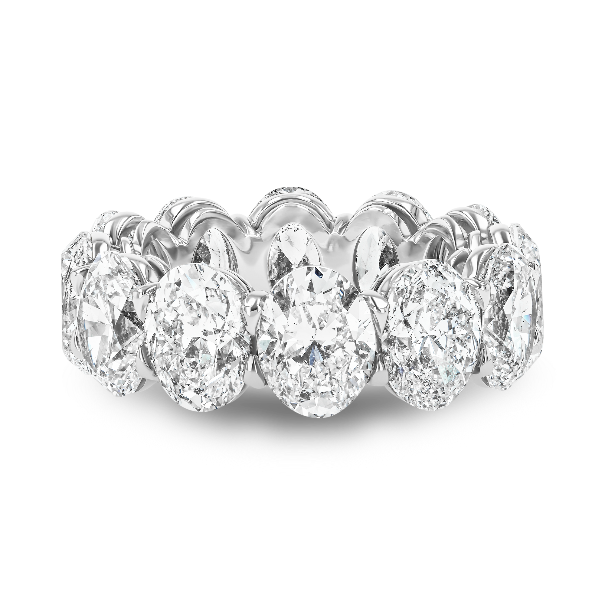 Oval Cut 12.06ct Diamond Full Eternity Ring Oval Cut, Claw Set_2