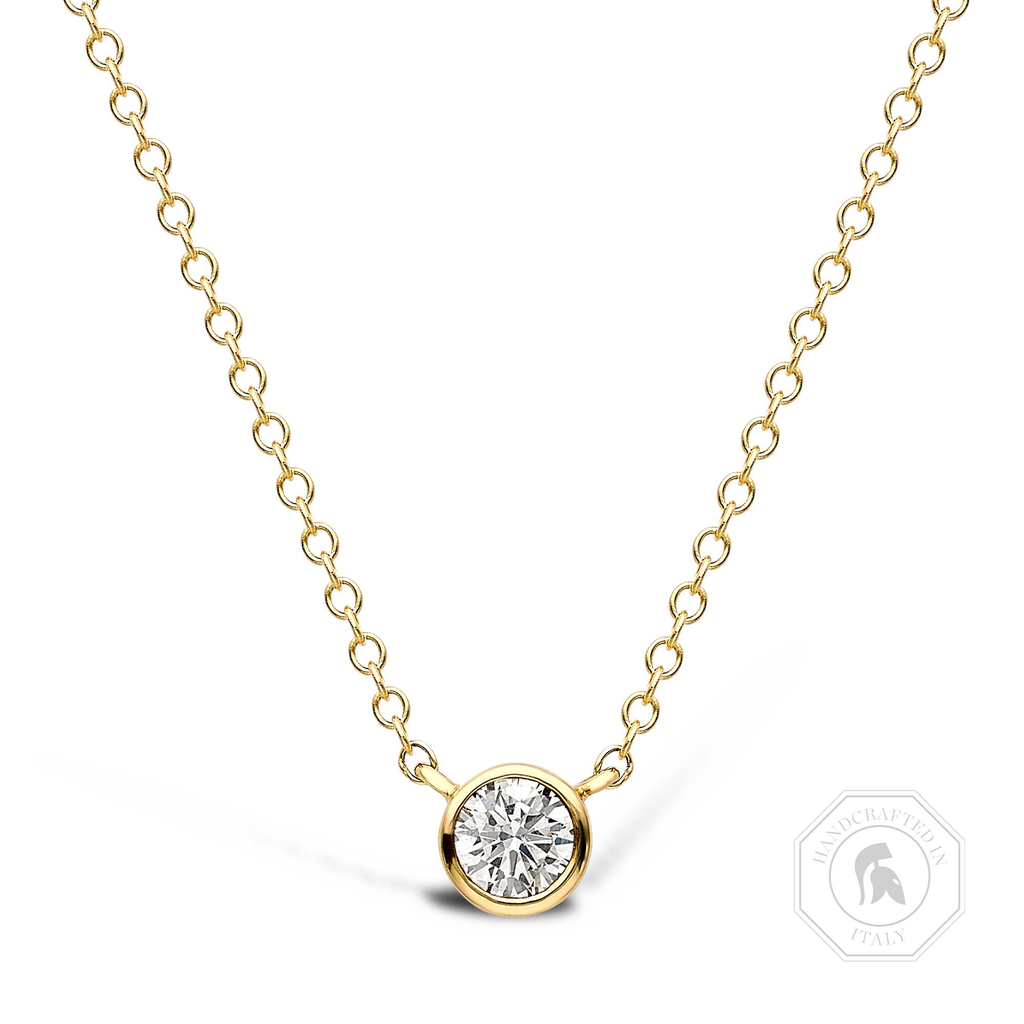 Brilliant Cut Diamond Pendant Brilliant Cut, Rubover Set_1
