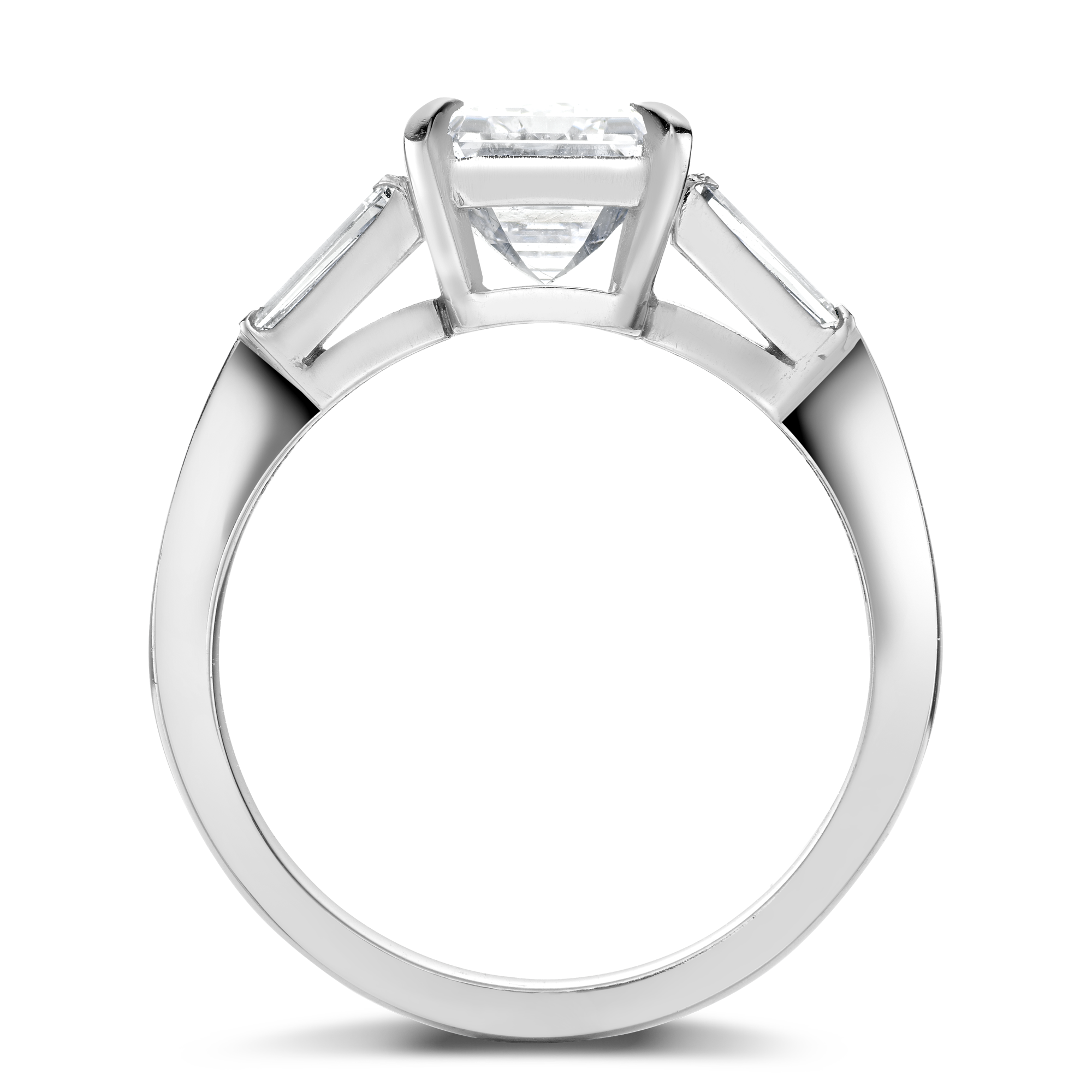 Regency 3.02ct Diamond Solitaire Ring Emerald Cut, Claw Set_3