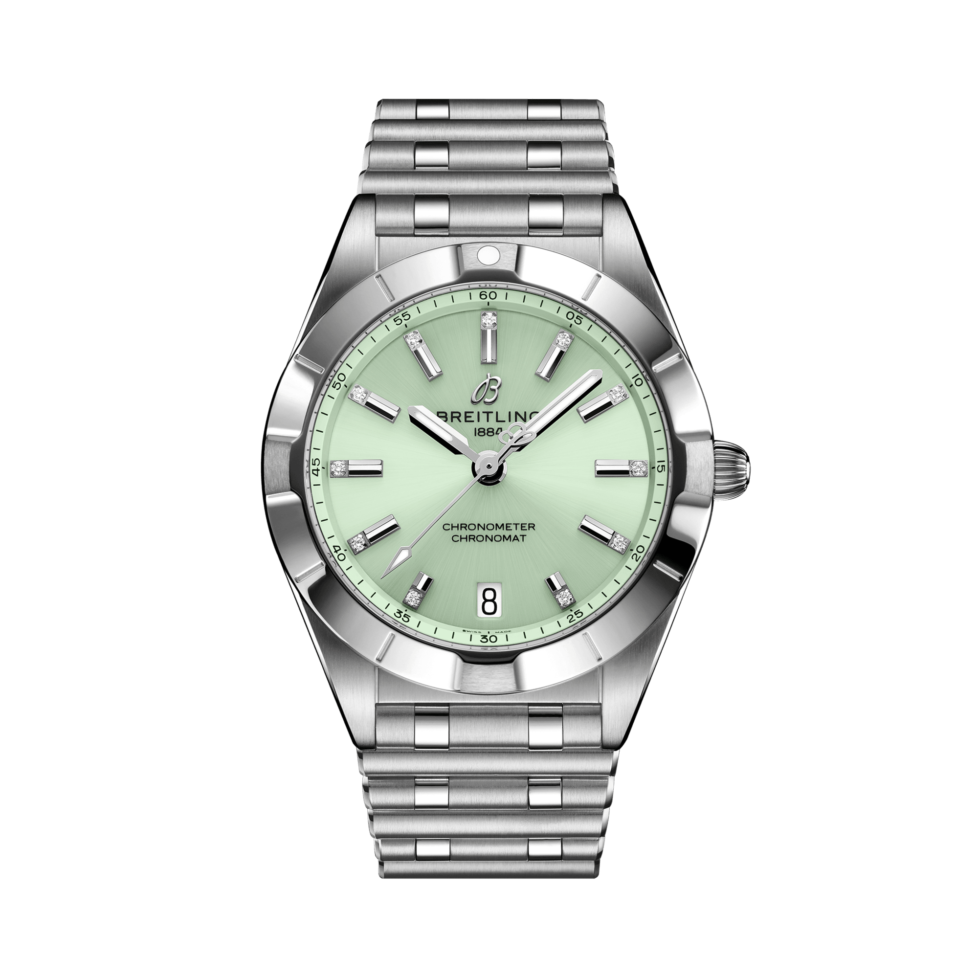 Breitling Chronomat 32 32mm, Mint Green Dial, Baton Numerals_1