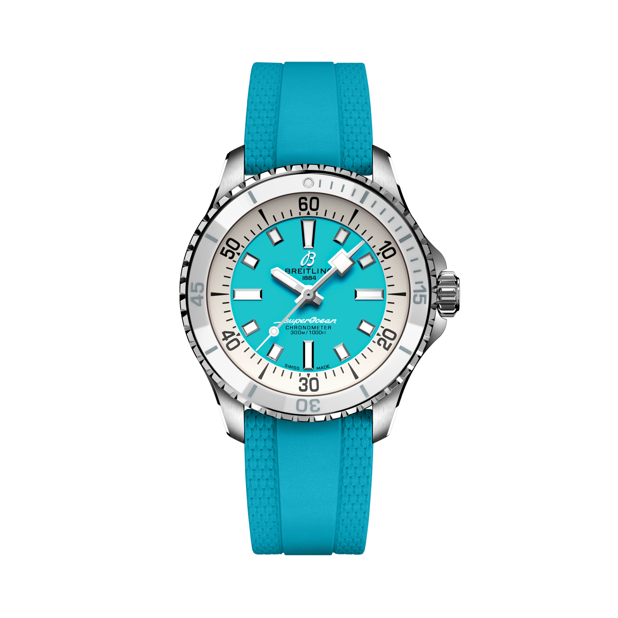 Breitling Superocean Automatic 36 36mm, Turquoise Dial, Arabic/Baton Numerals_1