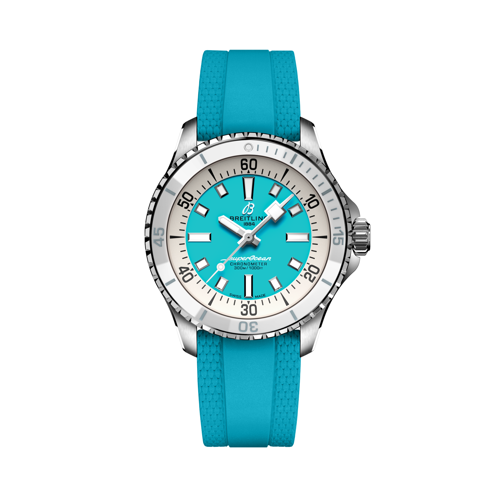 Breitling Superocean Automatic 36 36mm, Turquoise Dial, Arabic/Baton Numerals_1