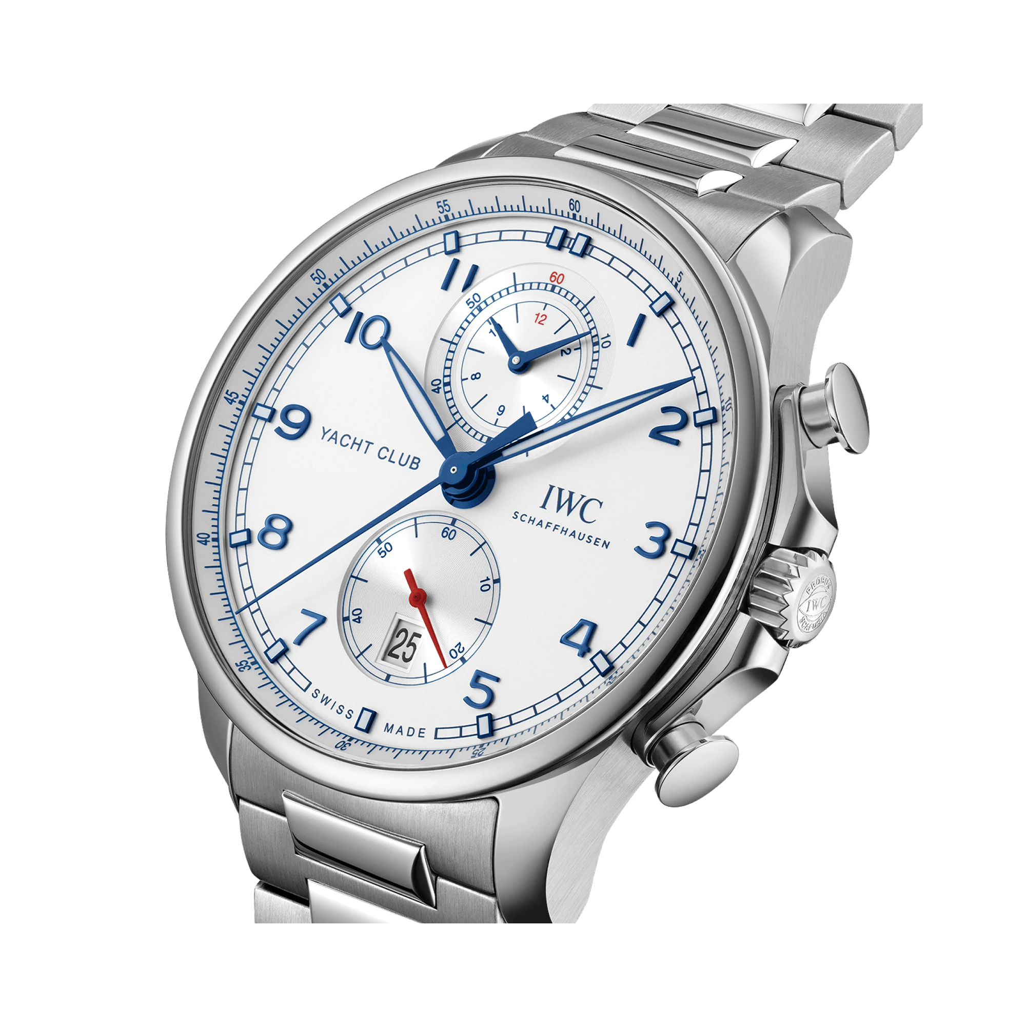 IWC Portugieser Yacht Club Chronograph 44.6mm, Silver Dial, Arabic Numerals_3